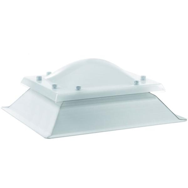 Claraboia Rectangular Fixa Cúpula Acrílico Base Luz Natural Cobertura Garantia 5A Protecção UV - 70 cm x 100 cm