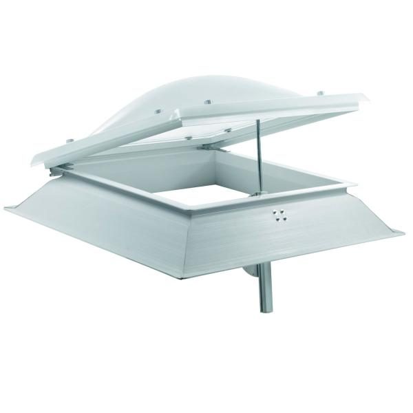 Claraboia Quadrada Abertura Elétrica Ventilação Cúpula Acrílico Cobertura Garantia 5 Anos - 80 cm x 80 cm