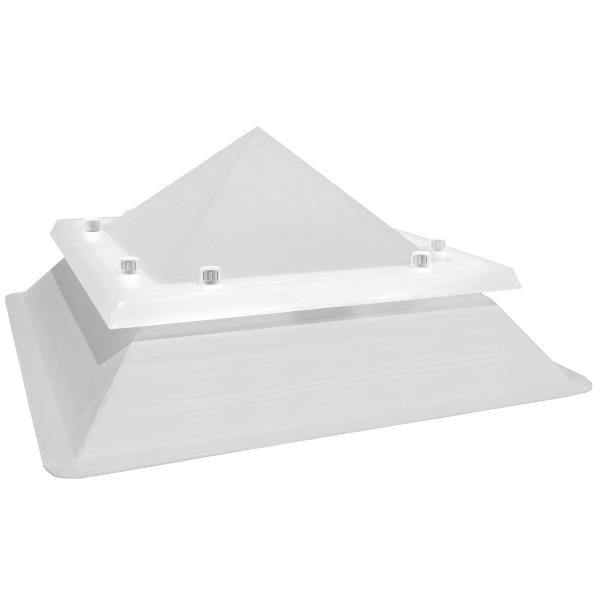 Claraboia Piramidal Fixa Cúpula Acrílico Base Luz Natural Cobertura Garantia 5A Proteção UV - Maydisa - 9902000101071