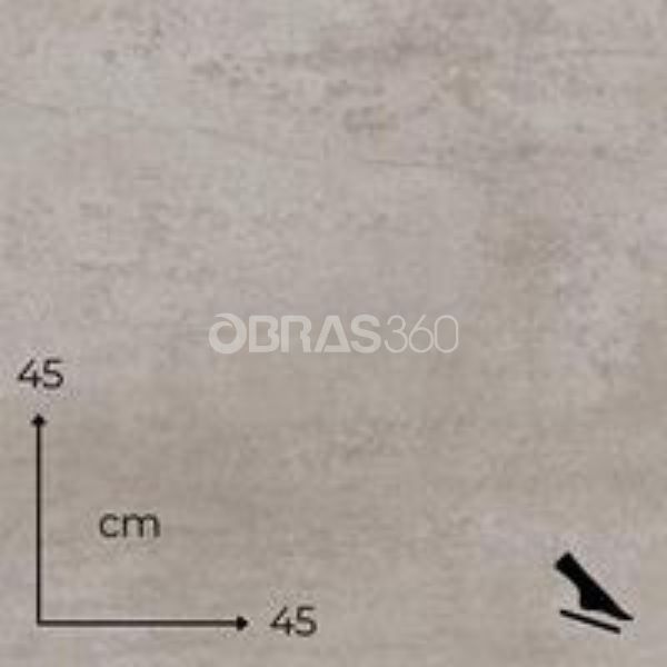 Mosaico Cerâmico Antiderrapante Cinza Porcelânico Mate Esmaltado 45 x 45cm