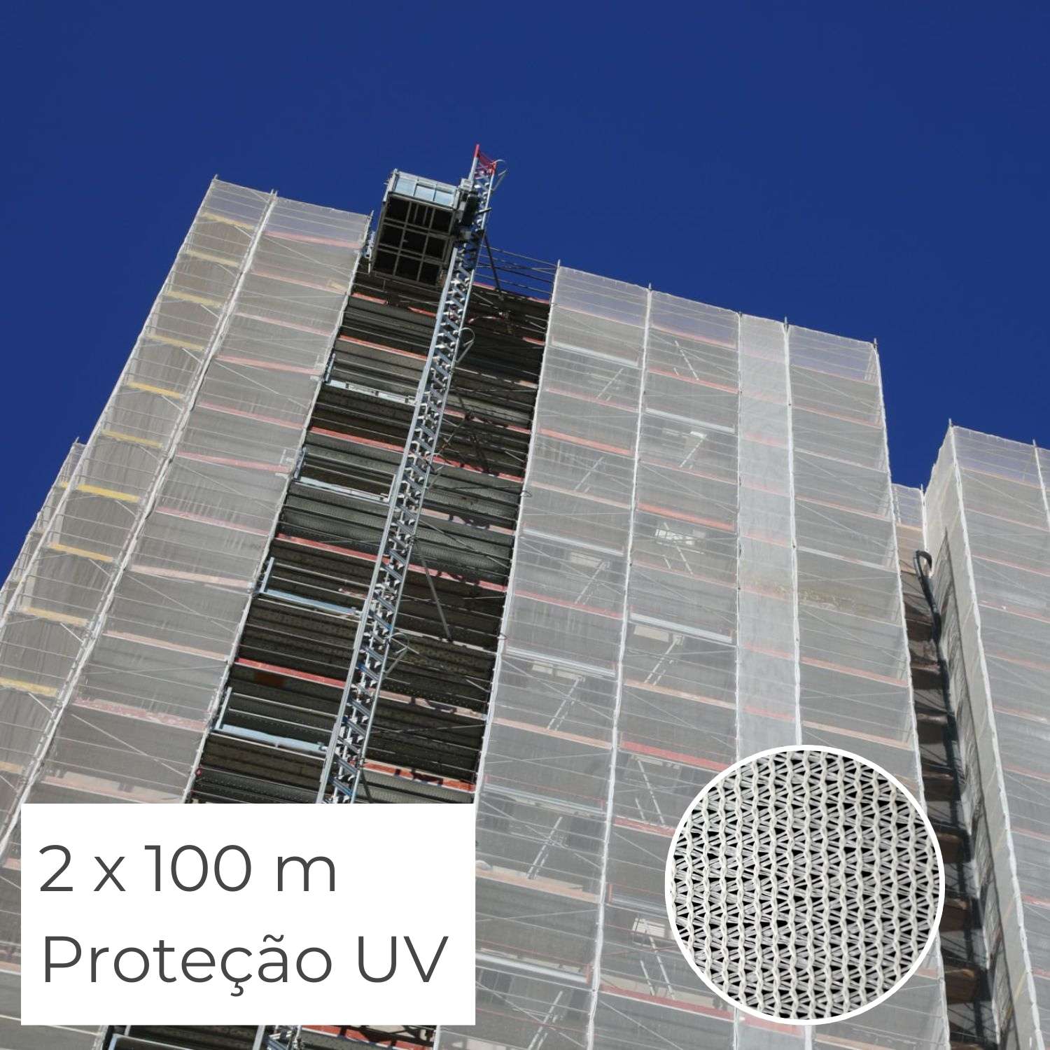 Rede Andaime Branca Sombreamento 70% 2X100M Tapume Jardim Agricultura Tapavento Proteção UV