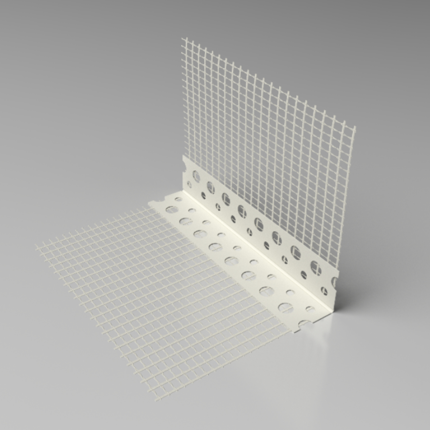 Perfil Canto Esquina em PVC com Rede Reboco 10X10CM ETICS