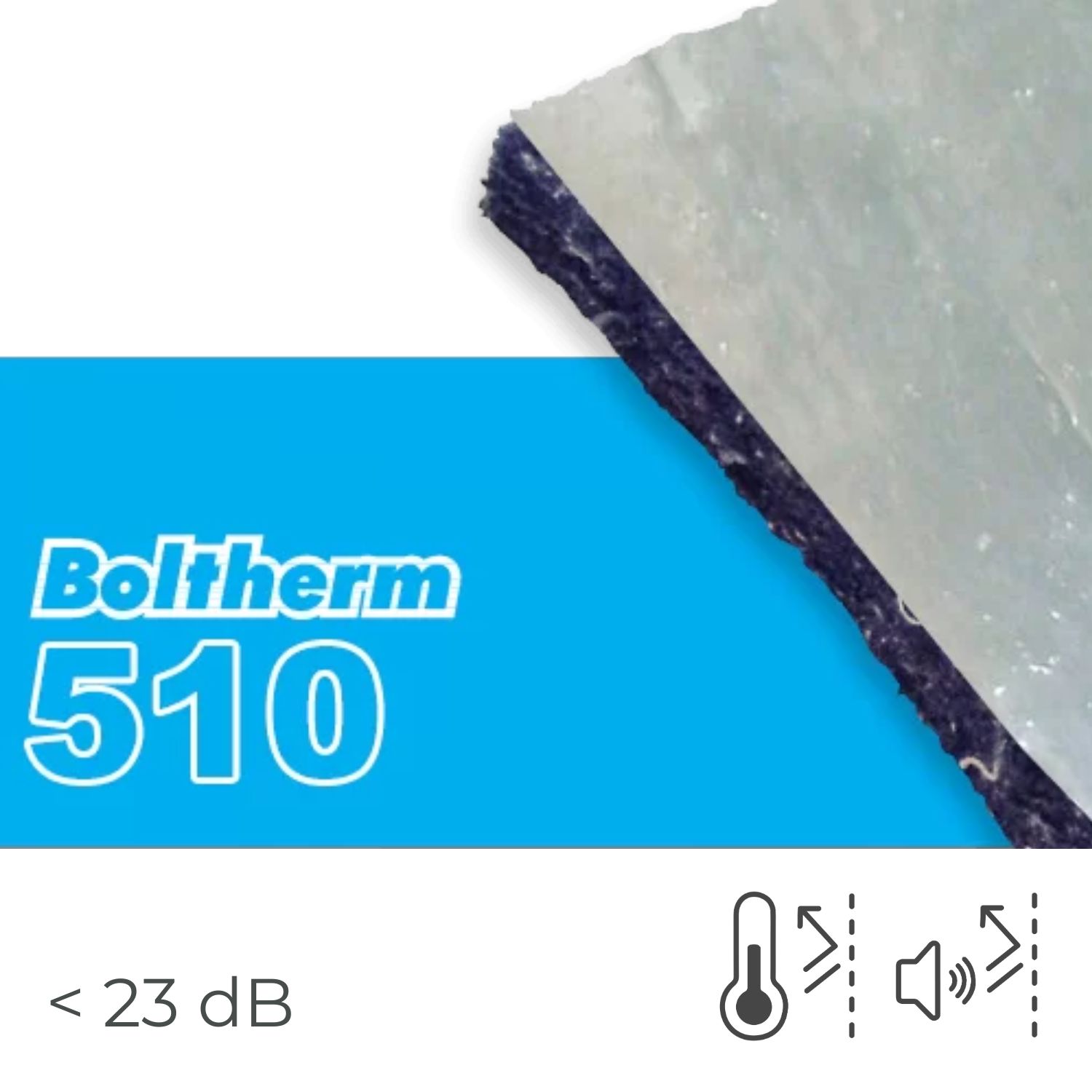 Manta Termo-Acústica Revestida a Alumínio nas 2 Faces Boltherm 510 Pisos Radiantes e Paredes