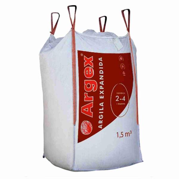 Argila Expandida Argex 2-4 Big Bag Isolamento Térmico Acústico Drenagem Jardinagem Decoração - Big Bag de 1,5 m3