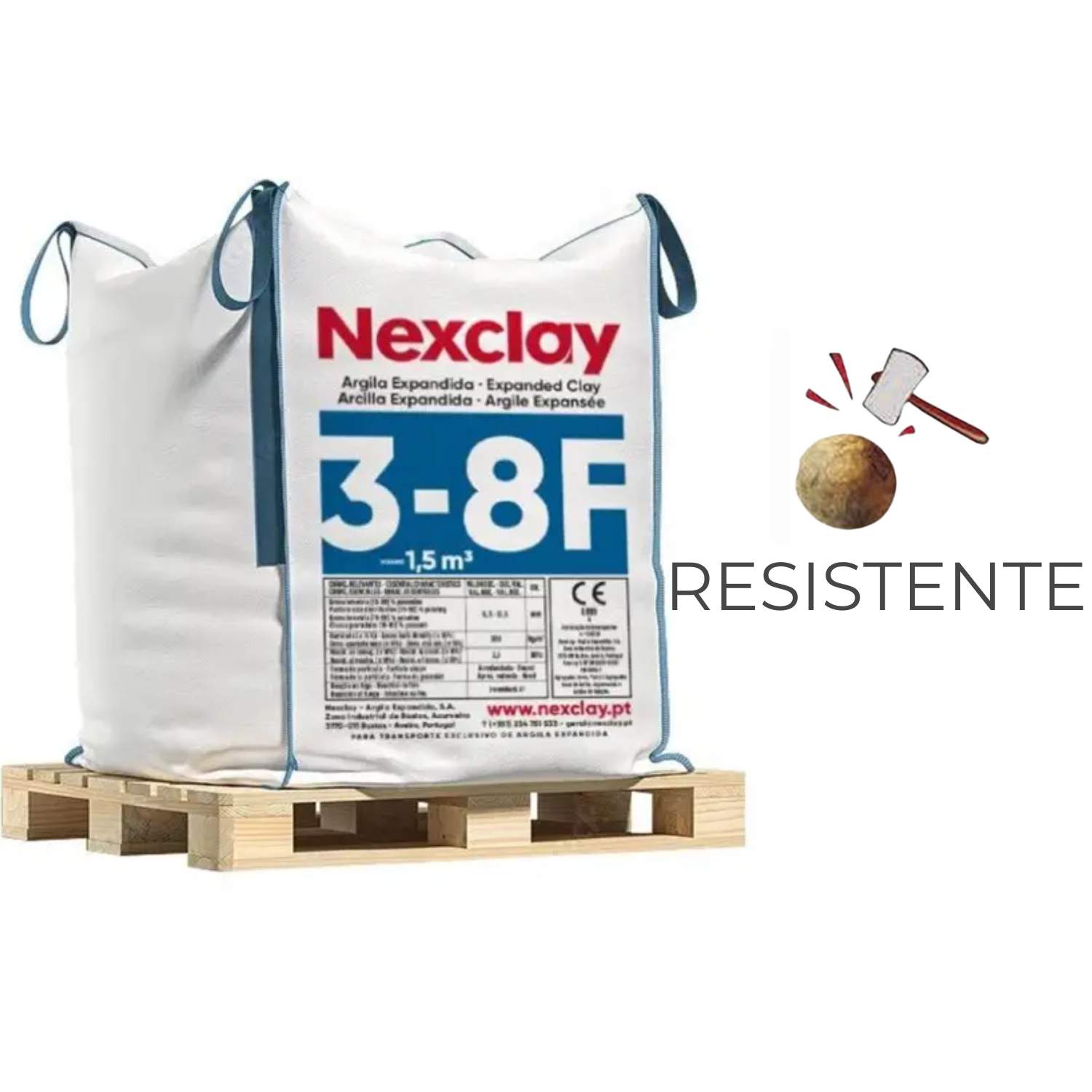 Argila Expandida Argex 3-8F Big Bag Isolamento Térmico Acústico