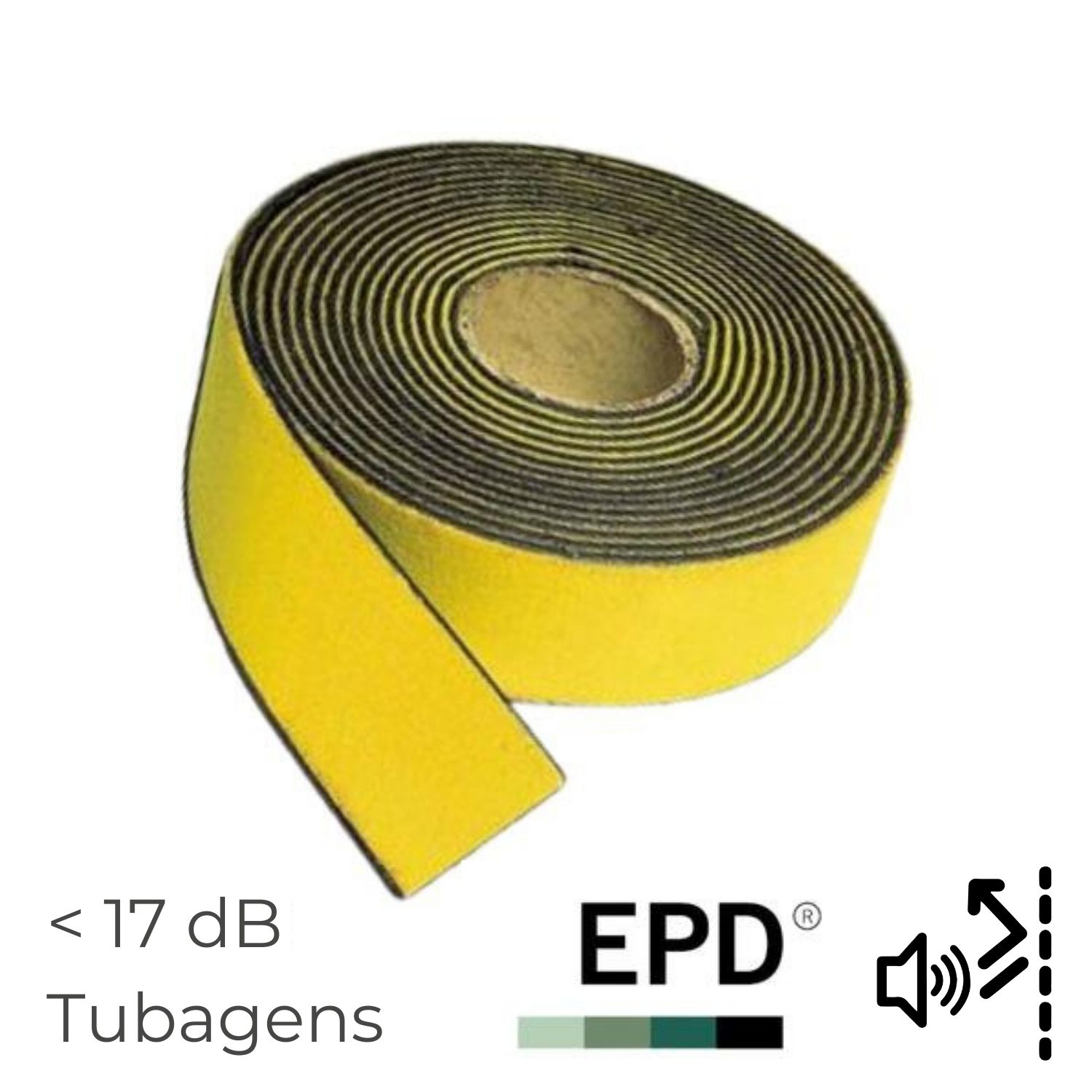 Banda Auto-Adesiva de Reforço Danosa Fonodan 130 3,9MM 10MX13,2CM Gesso Tubagem Zonas Dificil Acesso