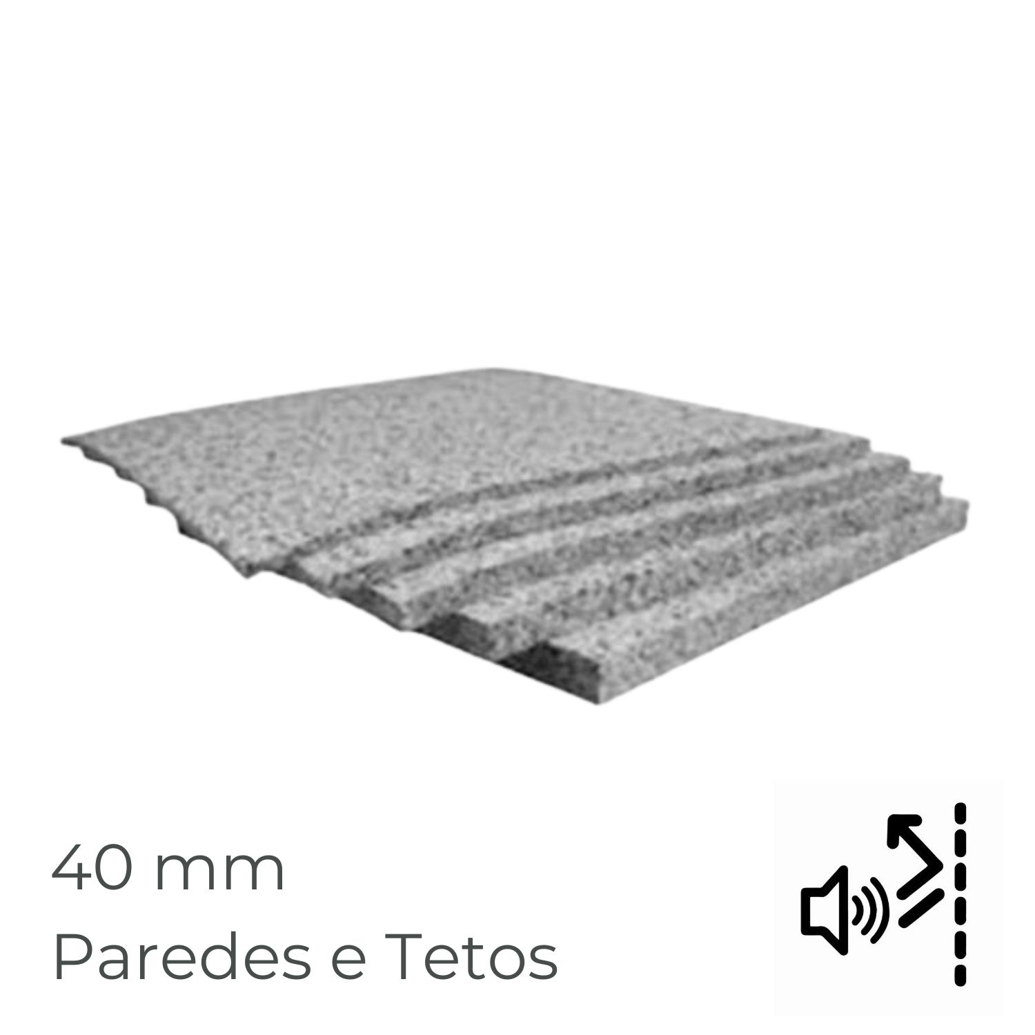 Placa Espuma Acústica Aglomex Acoustic 60FR 40MM Paredes e Tetos