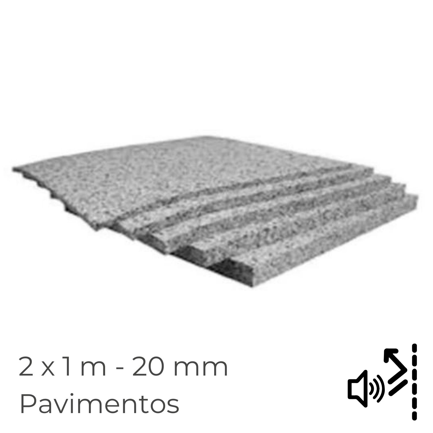 Placa Espuma Acústica Aglomex Acoustic 150FR 20MM 2Mx1M Pavimentos