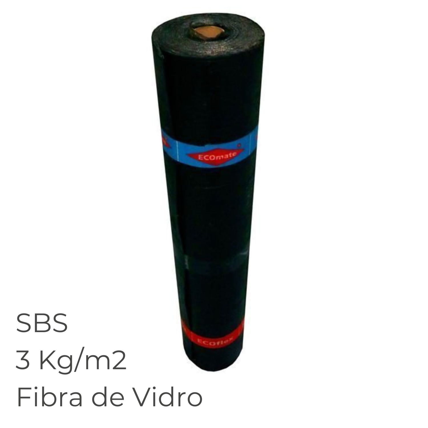 Tela Betuminosa Asfáltica SBS Impermeabilização ECOflex 30 Fibra de Vidro 3KG/M2
