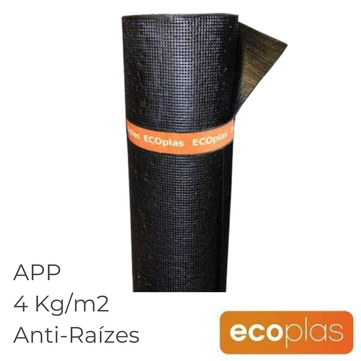 Tela Betuminosa Asfáltica APP Impermeabilização ECOplas PY 40 Jardim Poliéster/Anti-Raízes 4KG/M2
