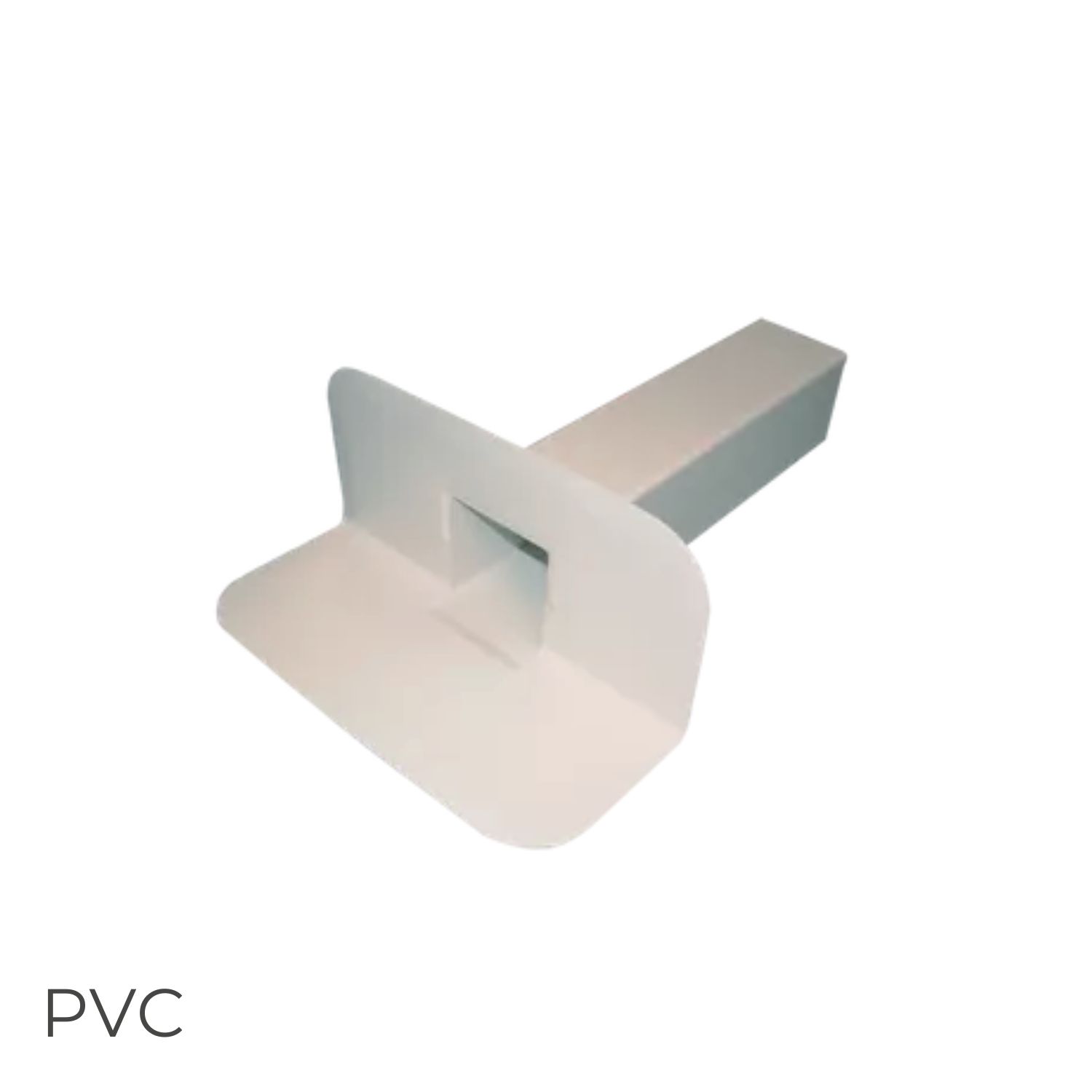 Bocal de Saída de Água Lateral Retangular PVC (Caixa 10Unid.) RAL 7047 Cinza Claro