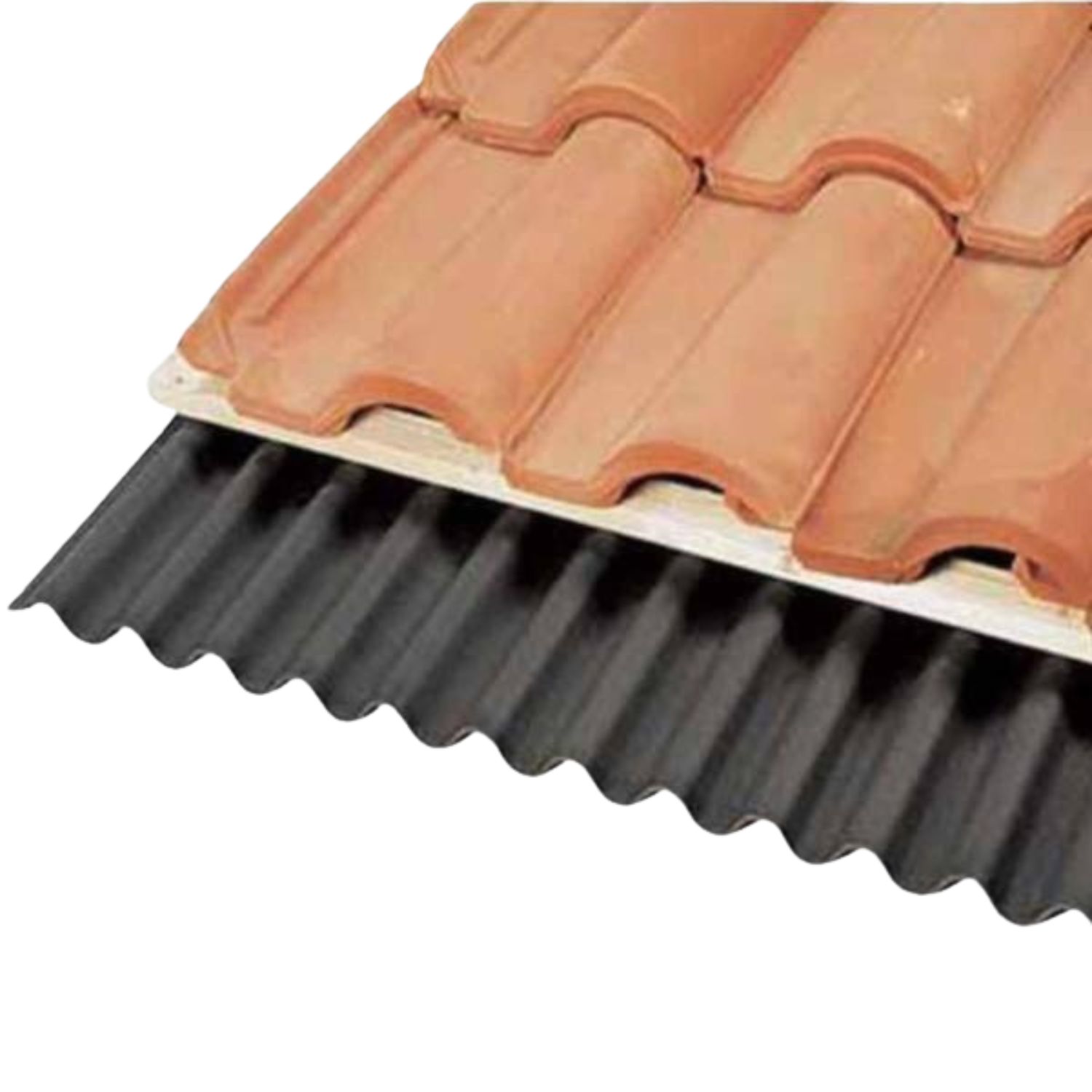 SubTelha PVC 100% Reciclado/Reciclável TECroof Mini Telha Marselha Lusa Universal Francesa Impermeab