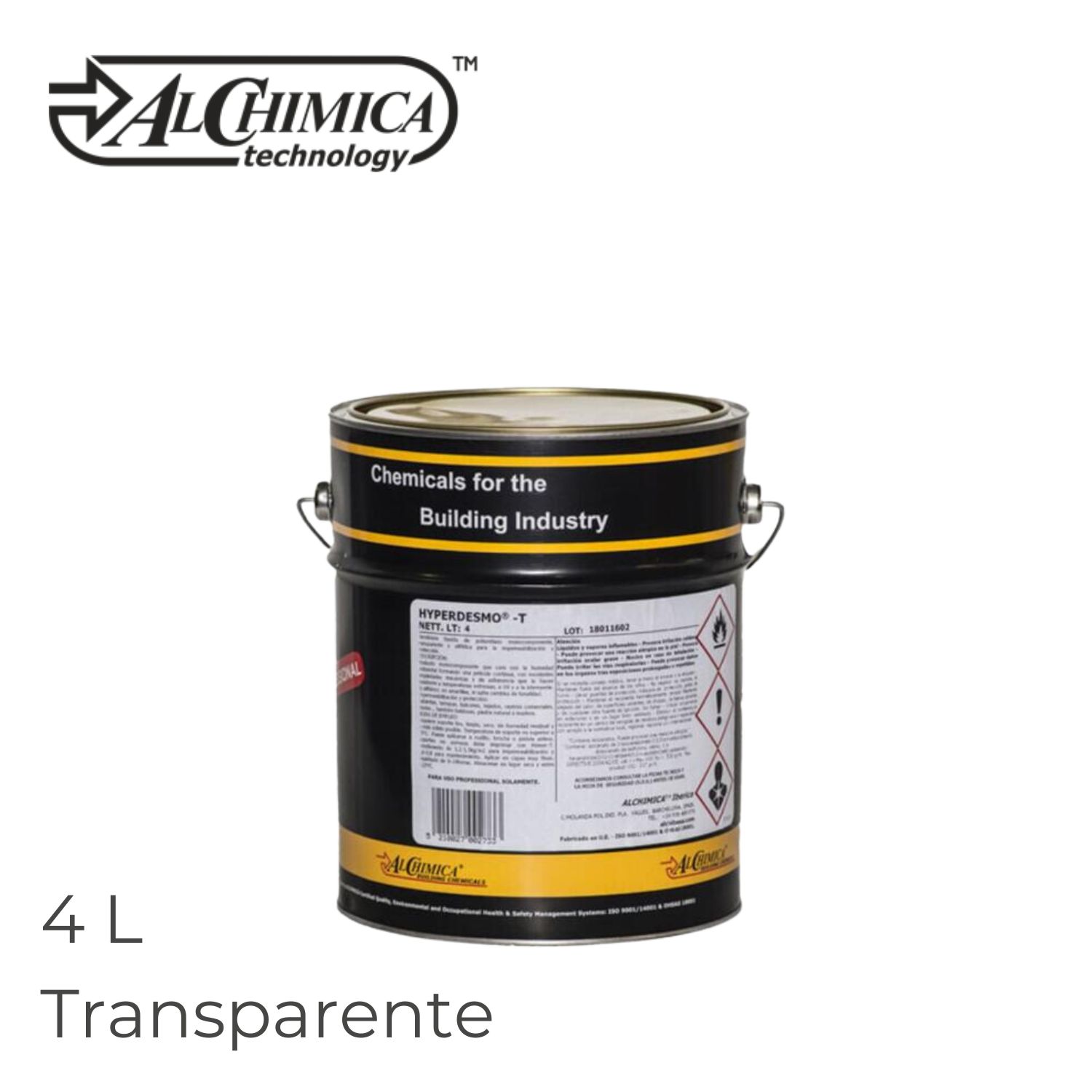 Membrana Líquida Poliuretano Hyperdesmo-T Transparente p/ Impermeabilização Terraços Varandas 4/20L