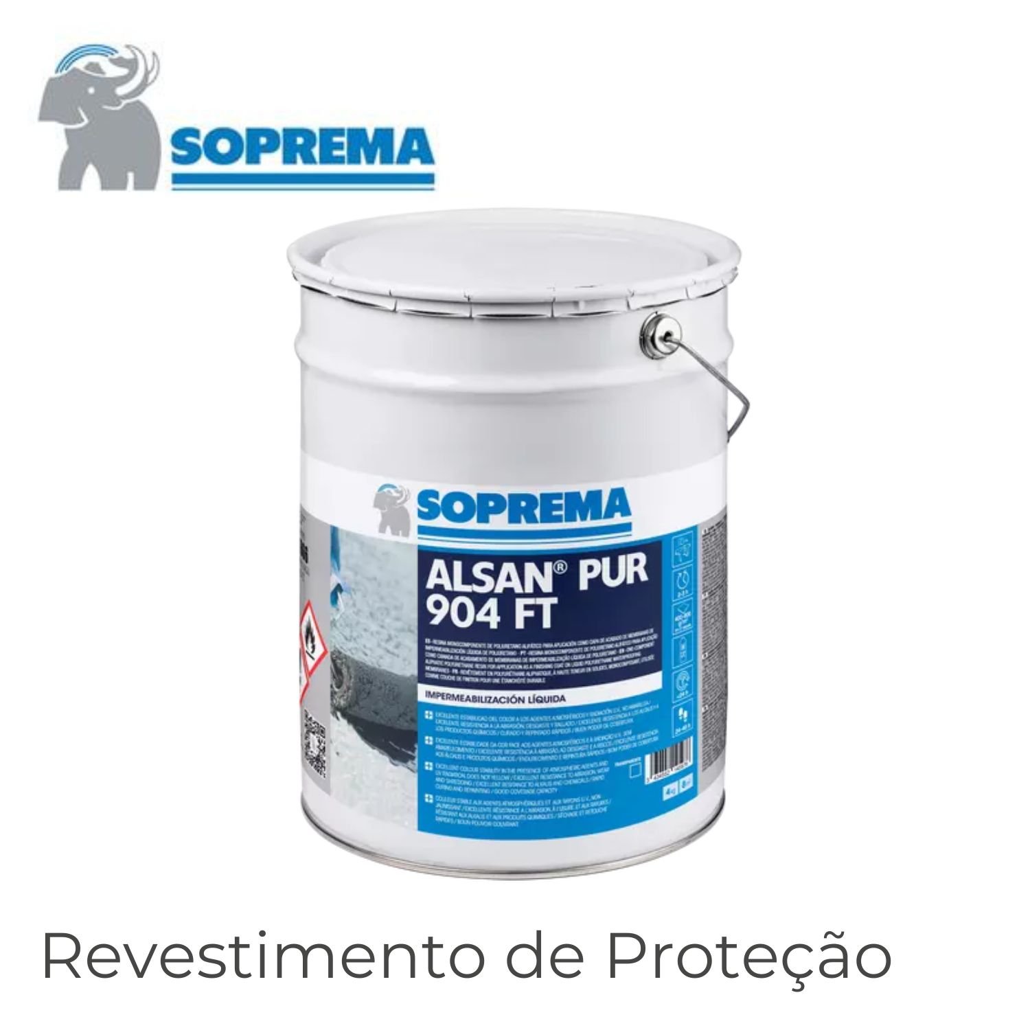 Revestimento Proteção Membranas Líquidas Alsan Pur 904 FT 4KG Anti Amarelecimento