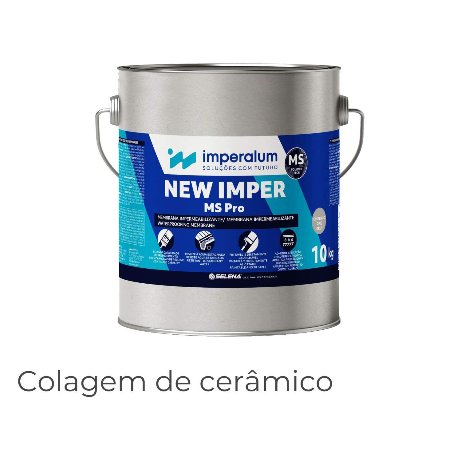 Membrana Elástica New Imper Ms Pro Impermeabilização Pavimentos Coberturas Planas e Inclinadas