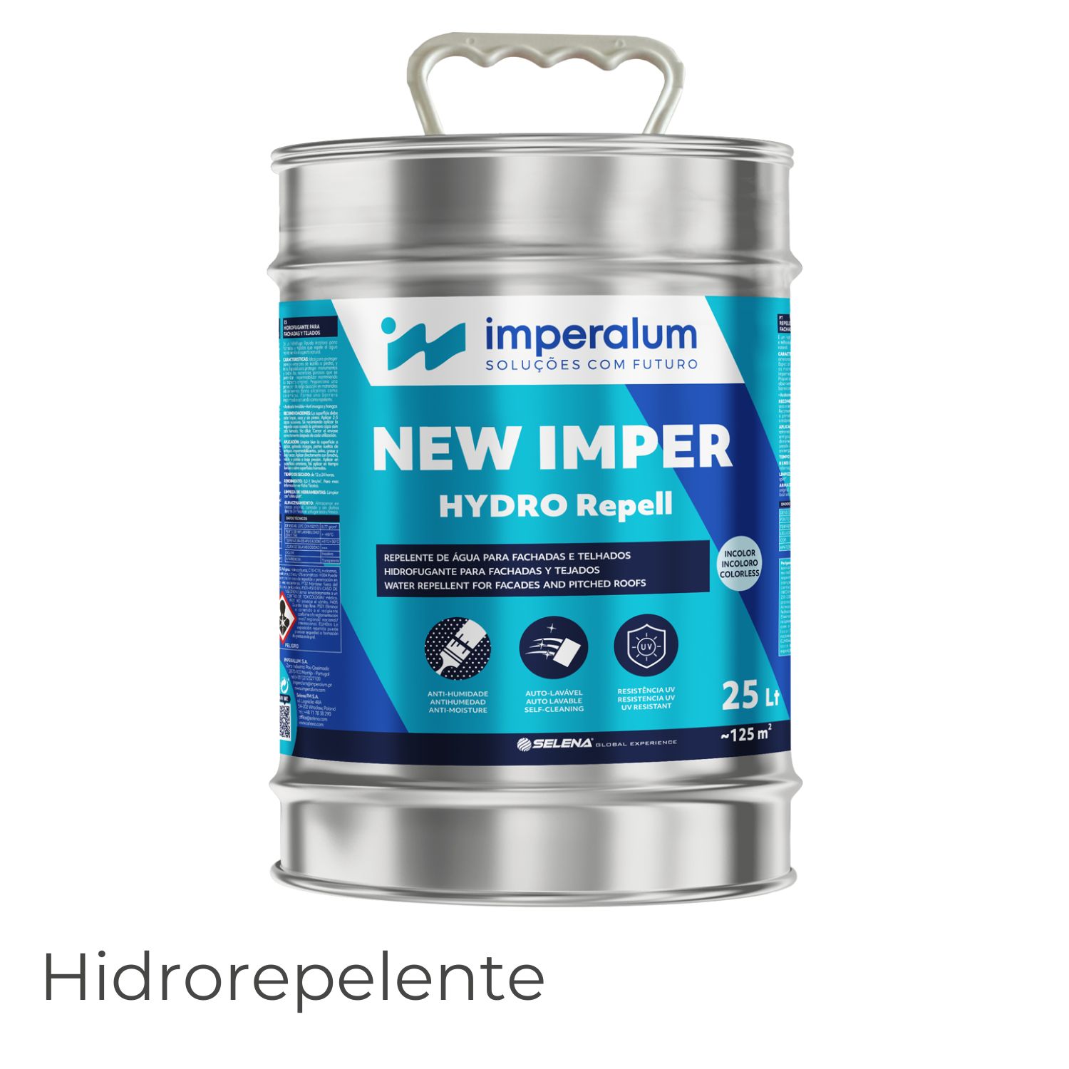 Repelente Água Incolor New Imper Hydro Repell Impermeabilização Muros e Telhados 25L
