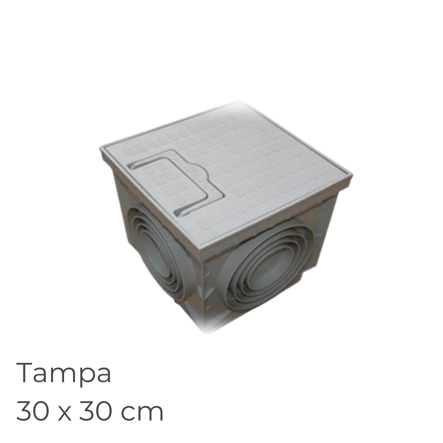 Caixa Cúbica Polipropileno com Tampa e Pega Lux Drenagem 30X30CM