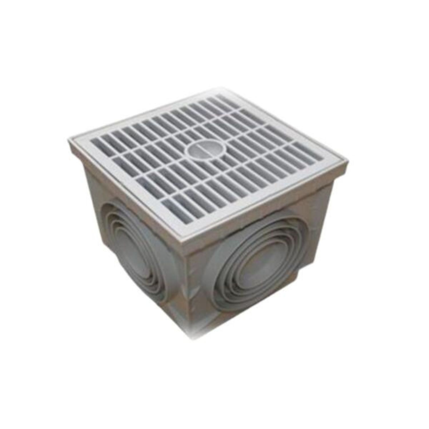Caixa Cúbica Polipropileno com Grelha e Pega Lux Drenagem 40X40CM