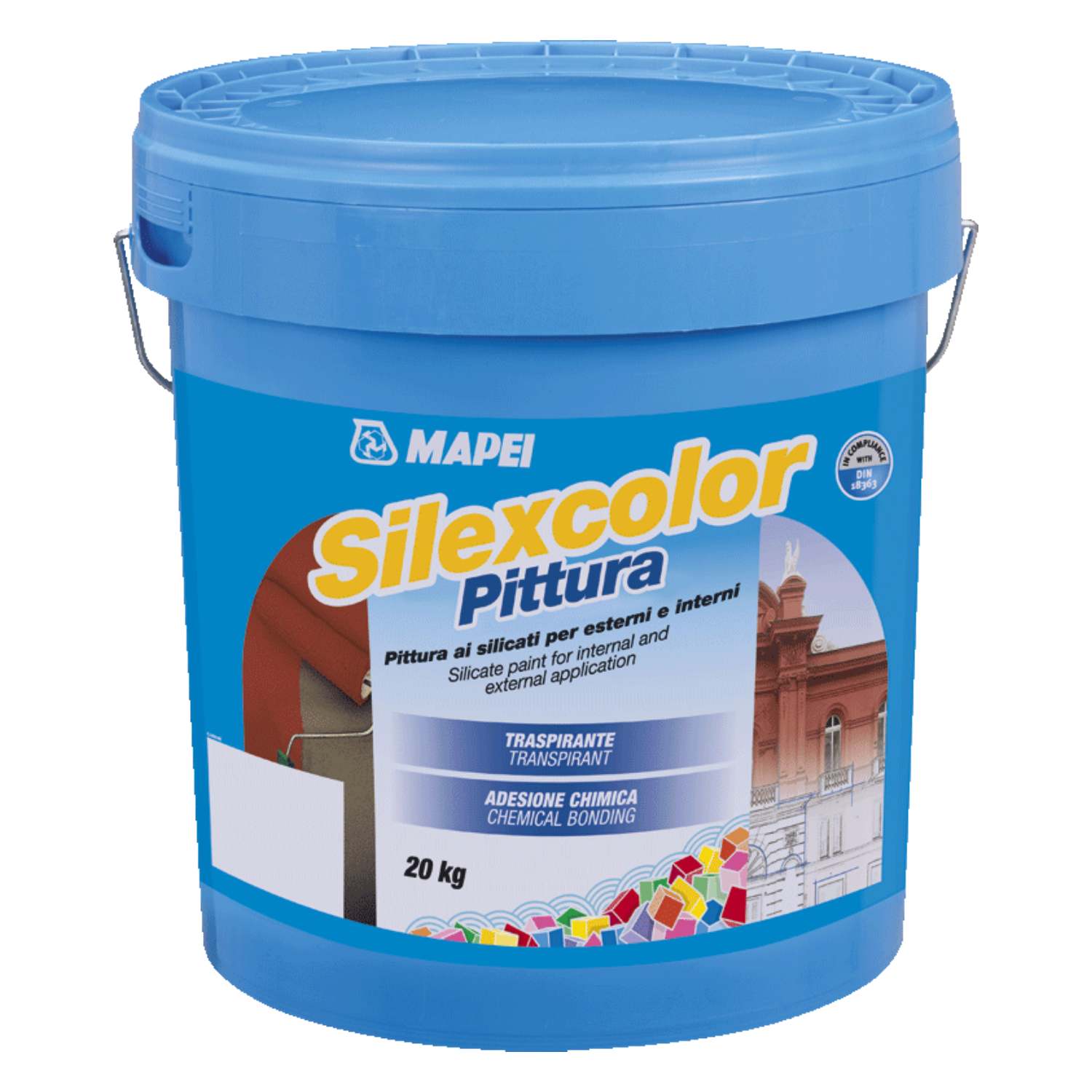 Pintura à Base de Silicatos para Interior/Exterior Mapei Silexcolor Pittura