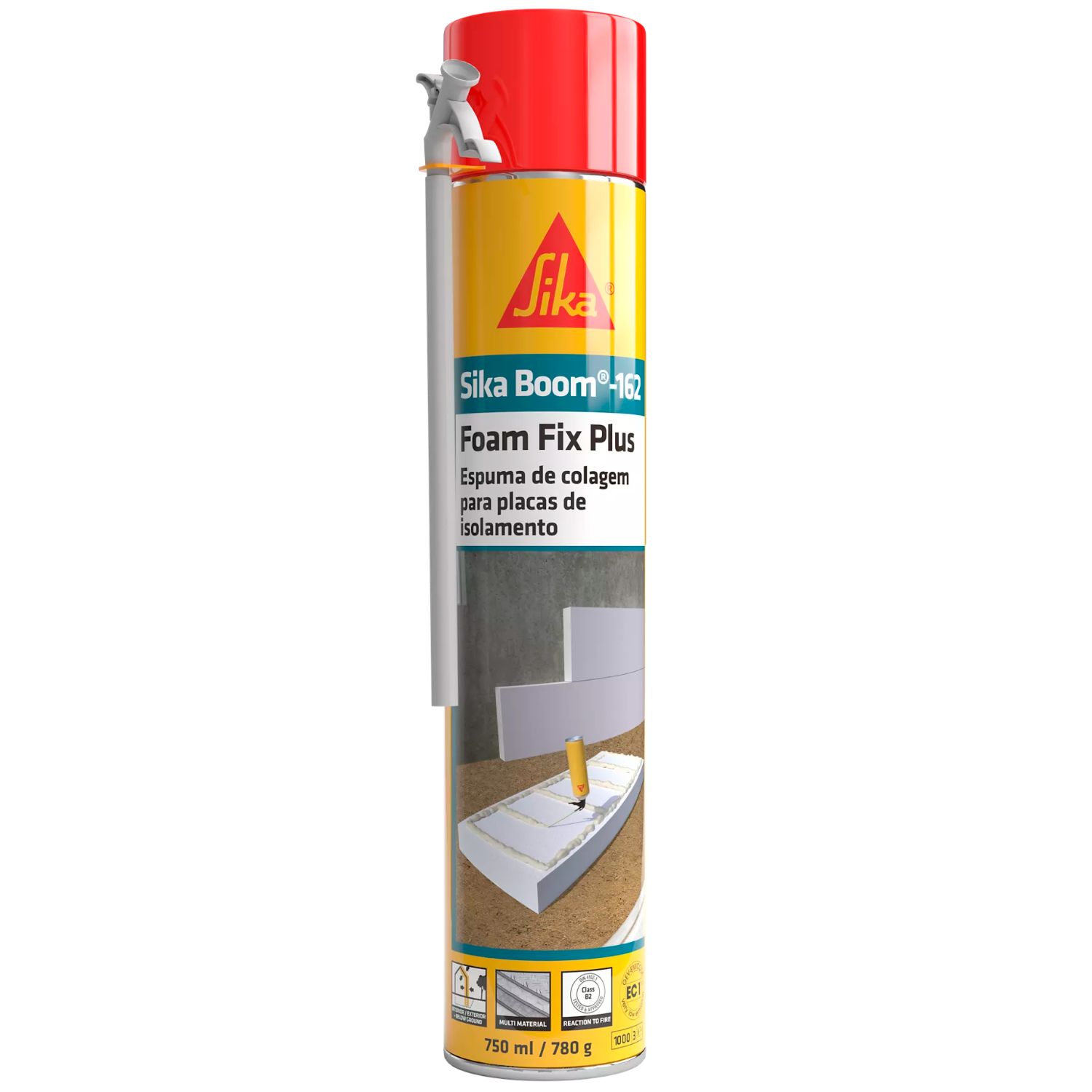 Espuma Autoexpansiva Colagem EPS XPS ETICS OSB Cortiça Sika Boom-162 Foam Fix Plus Manual 750ML