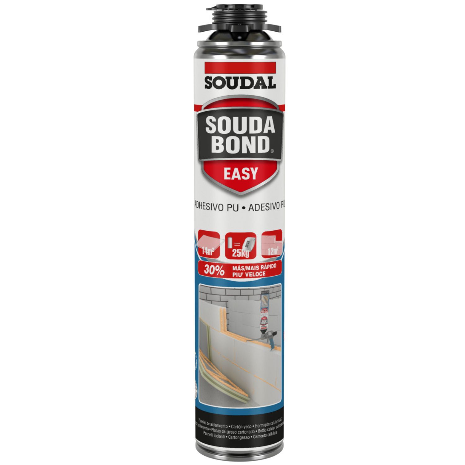 Espuma Colagem EPS XPS ETICS Placas de Gesso Soudabond EASY GUN 750ML Pistolável