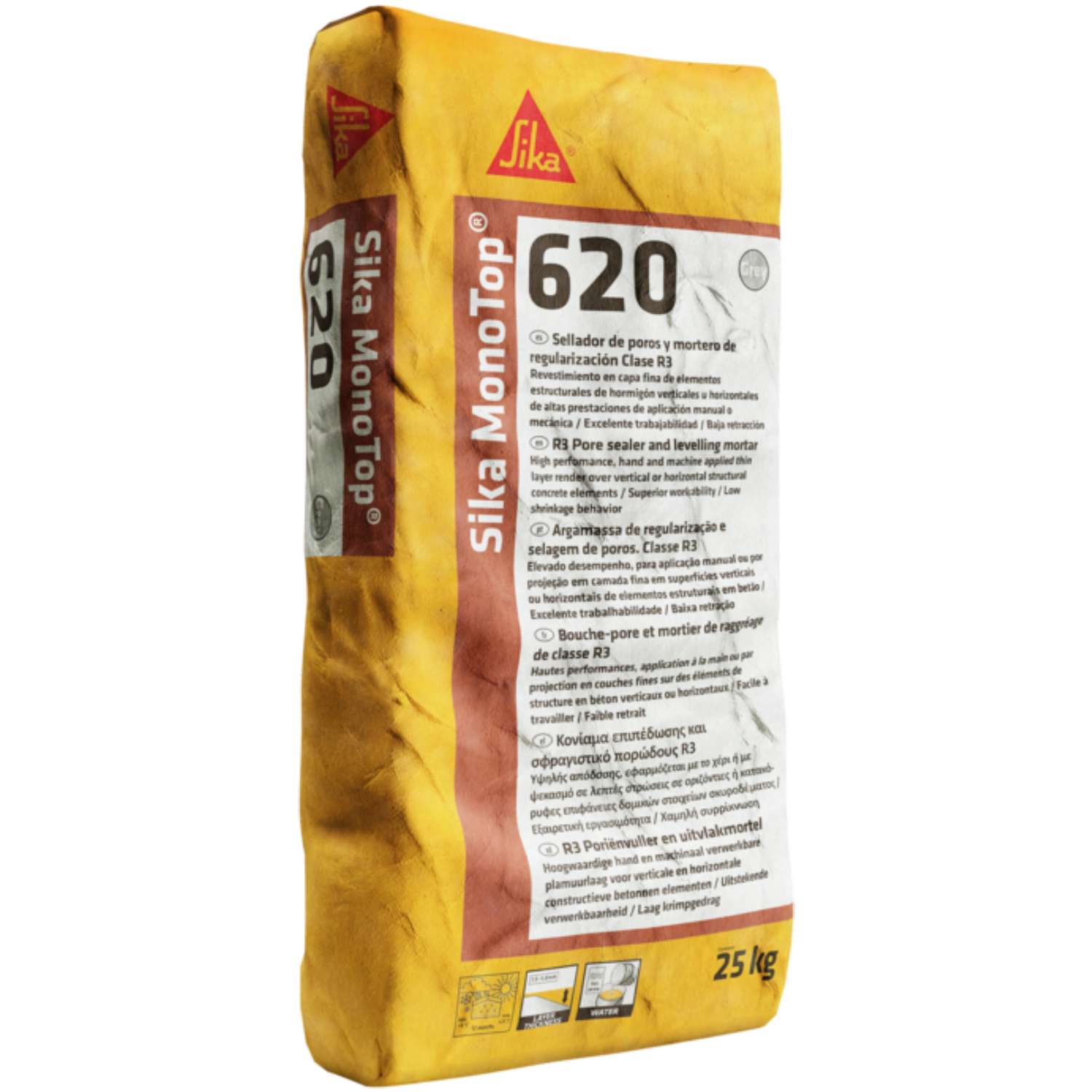 Argamassa Reparação Regularização Betão 1,5 a 5MM/Camada Classe R3 Sika MonoTop 620