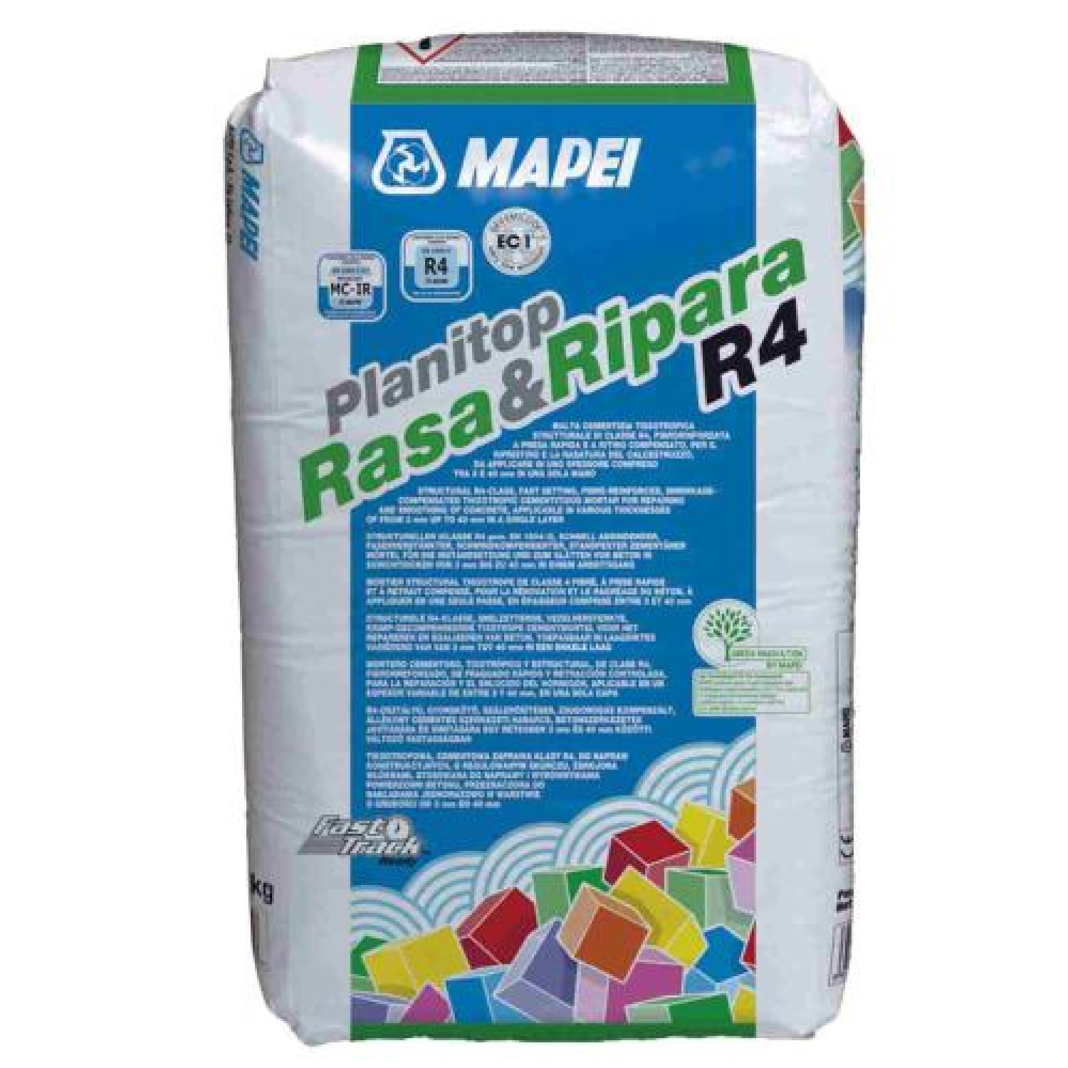 Argamassa Reabilitação Reforço Estrutural Betão Esp 3 e 40MM Mapei Planitop Rasa & Ripara R4