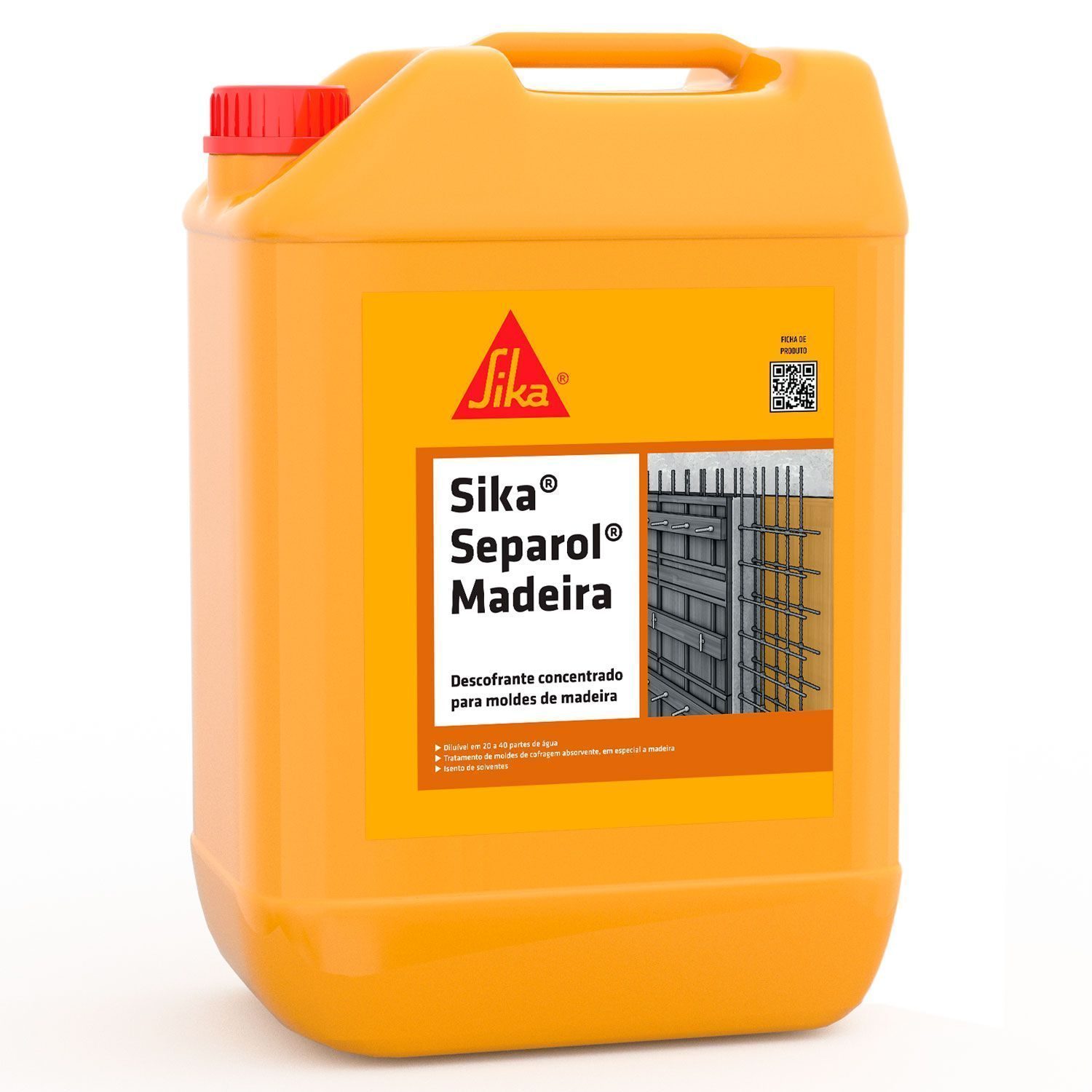 Descofrante de Alto Desempenho para Moldes de Madeira Sika Separol Madeira Castanho Claro