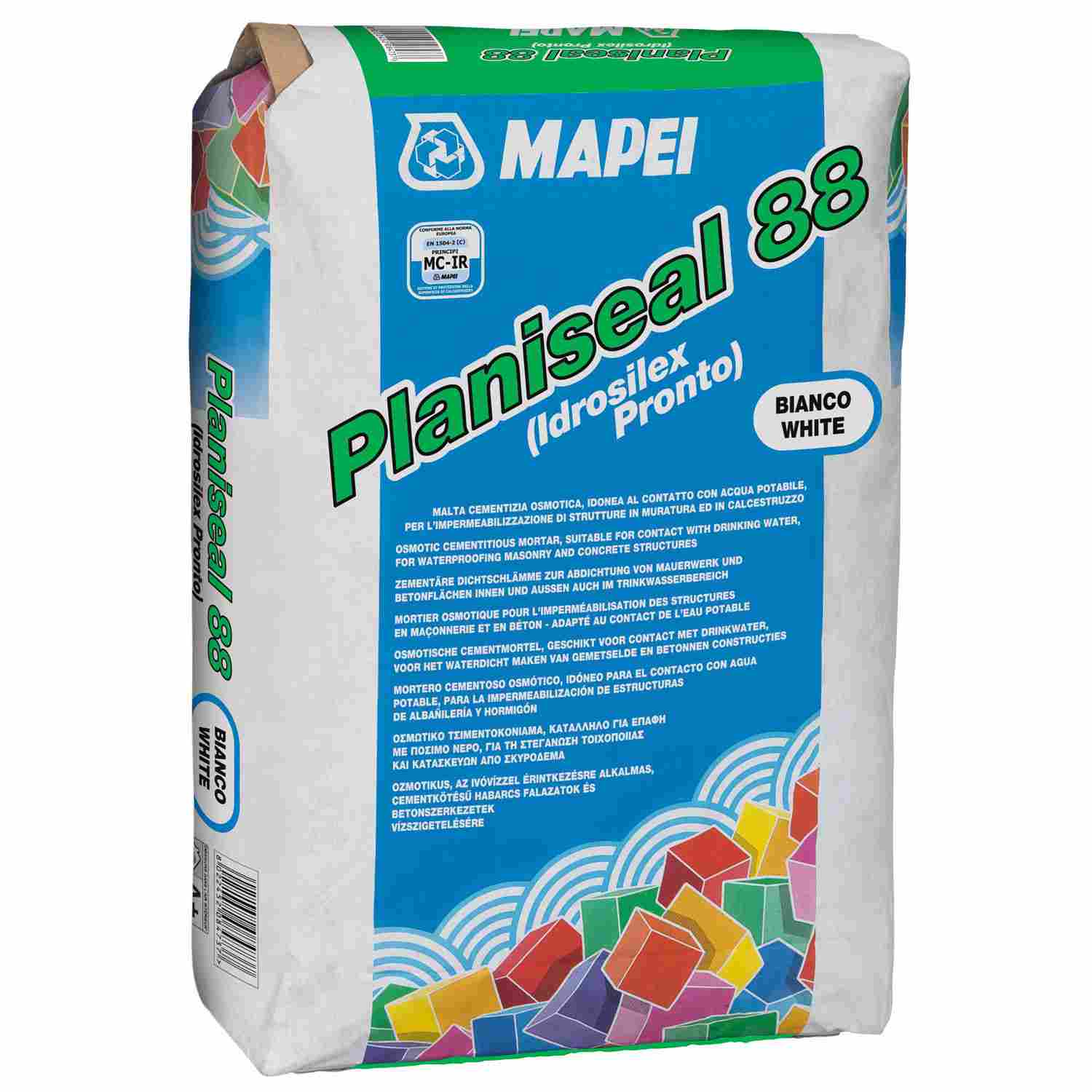 Argamassa de Impermeabilização Reabilitação Paredes Enterradas Humidade Mapei Planiseal 88 25KG