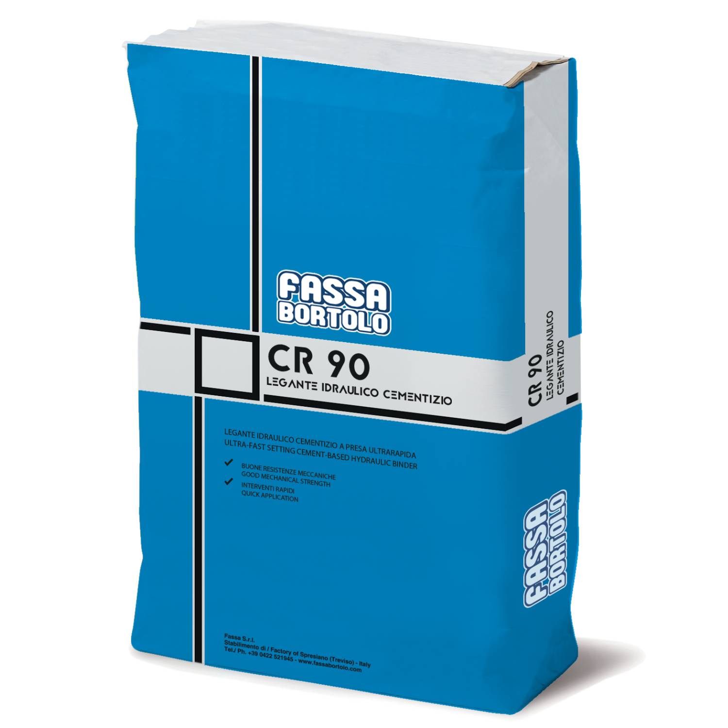 Argamassa Cimento Rápido Fassa CR 90 - Cinza - 5 x 5 kg