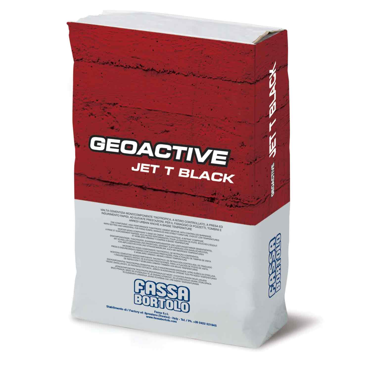 Argamassa Secagem Rápida Tampa Caixa Visita Fassa Geoactive Jet T Black