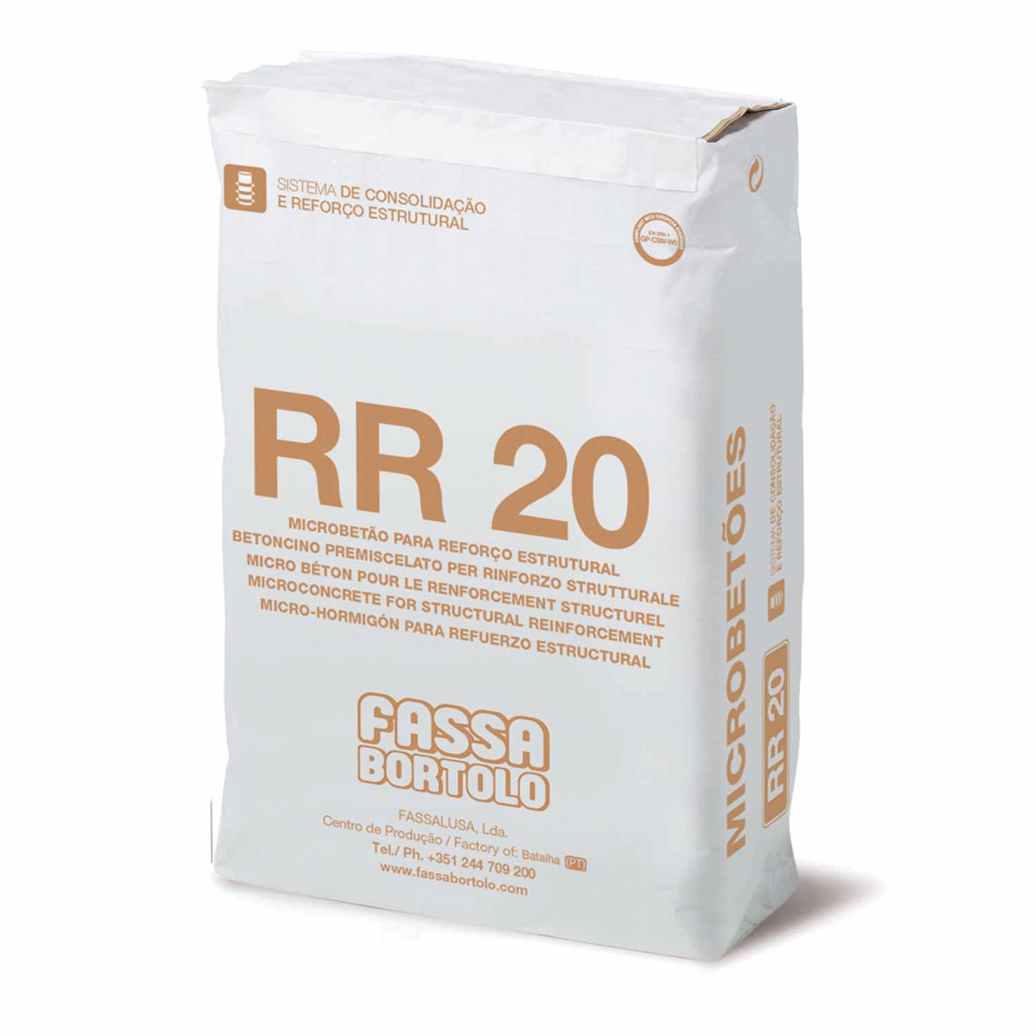 Microbetão Projetar 20Mpa Reforço Estrutural Consolidação Fassa RR 20