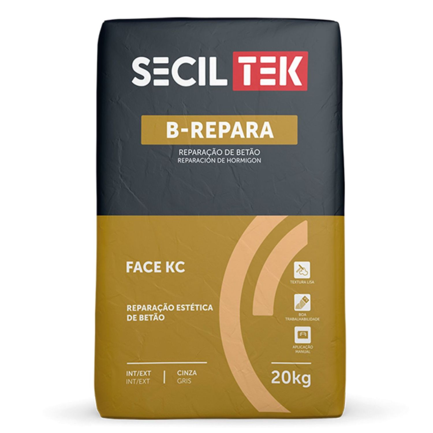 Argamassa Cinza De Reparação De Betão SecilTek B-Repara Face KC 20Kg ...