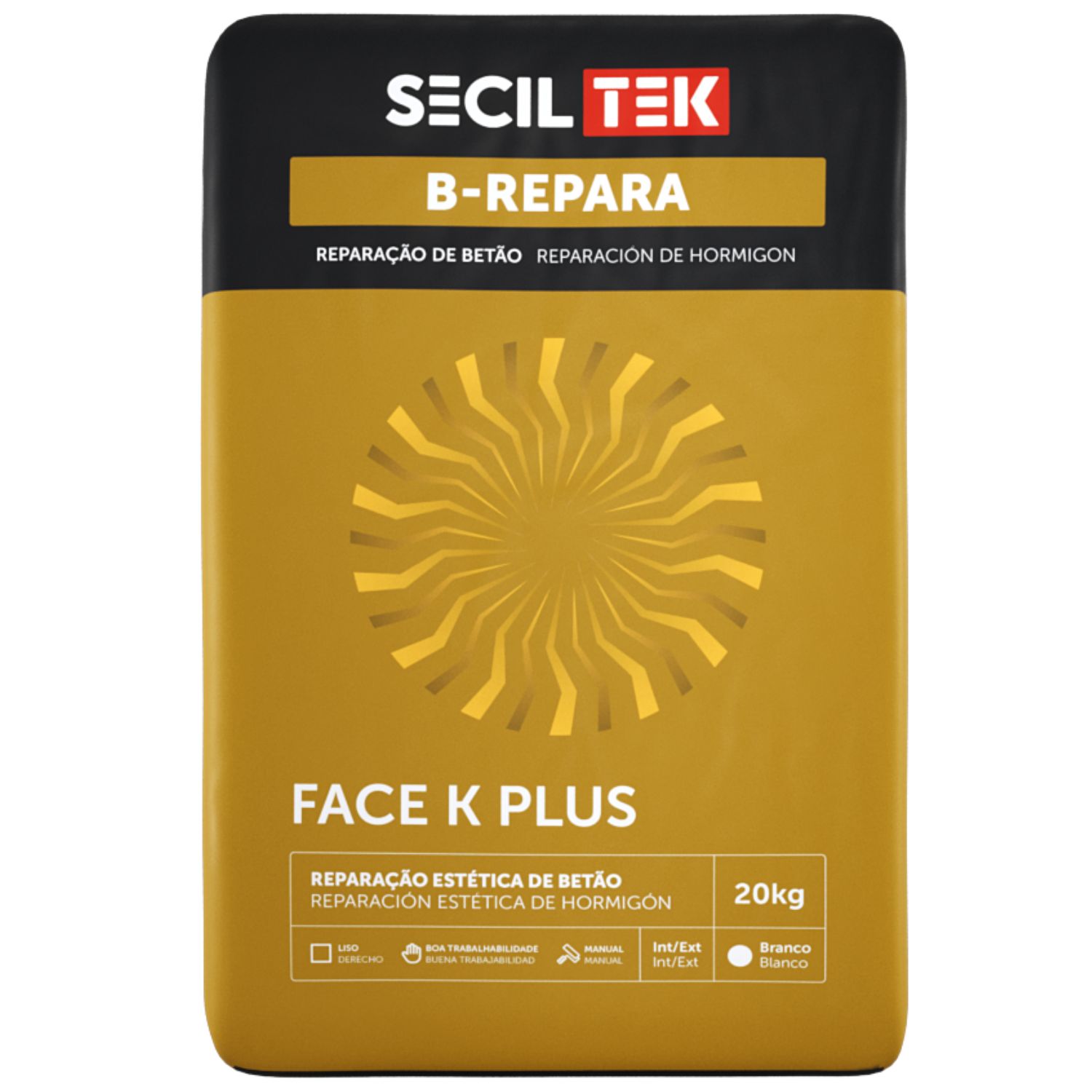 Argamassa Branca de Reparação de Betão SecilTek B-Repara Face K Plus