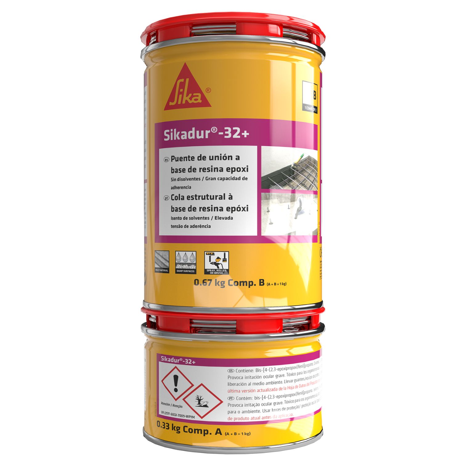 Adesivo Epóxi Colagem Estrutural Sikadur-32+ para Fixação e Ancoragem