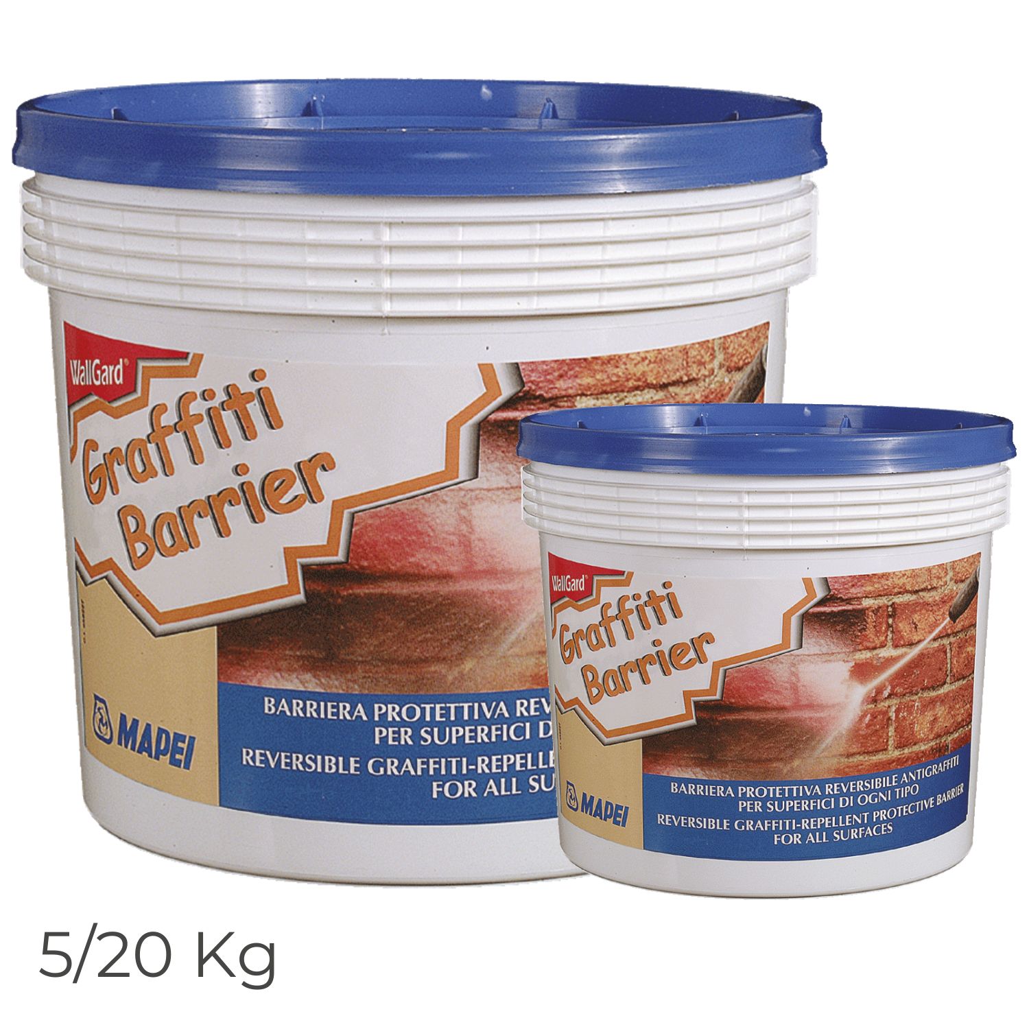 Barreira Protetora Anti-Grafíti Qualquer Tipo Superfícies Mapei Wallgard Graffiti Barrier 5KG