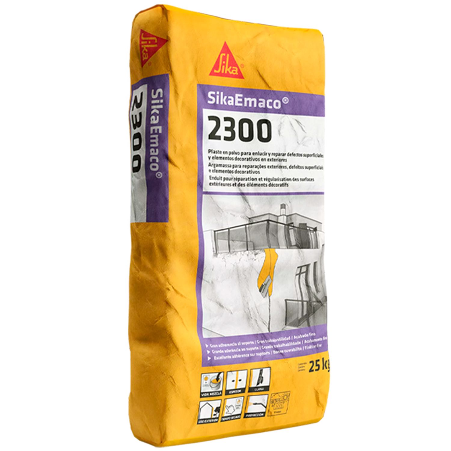 Argamassa Reparação Estrutural Sulfato Resistente Espessura Camada 5-50MM Classe R3 SikaEmaco-2300