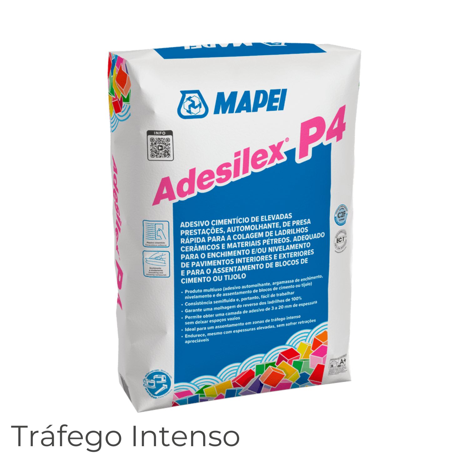 Cimento Cola C2F Secagem Rápida Fluído Automolhante Tráfego Intenso Interior Mapei Adesilex P4
