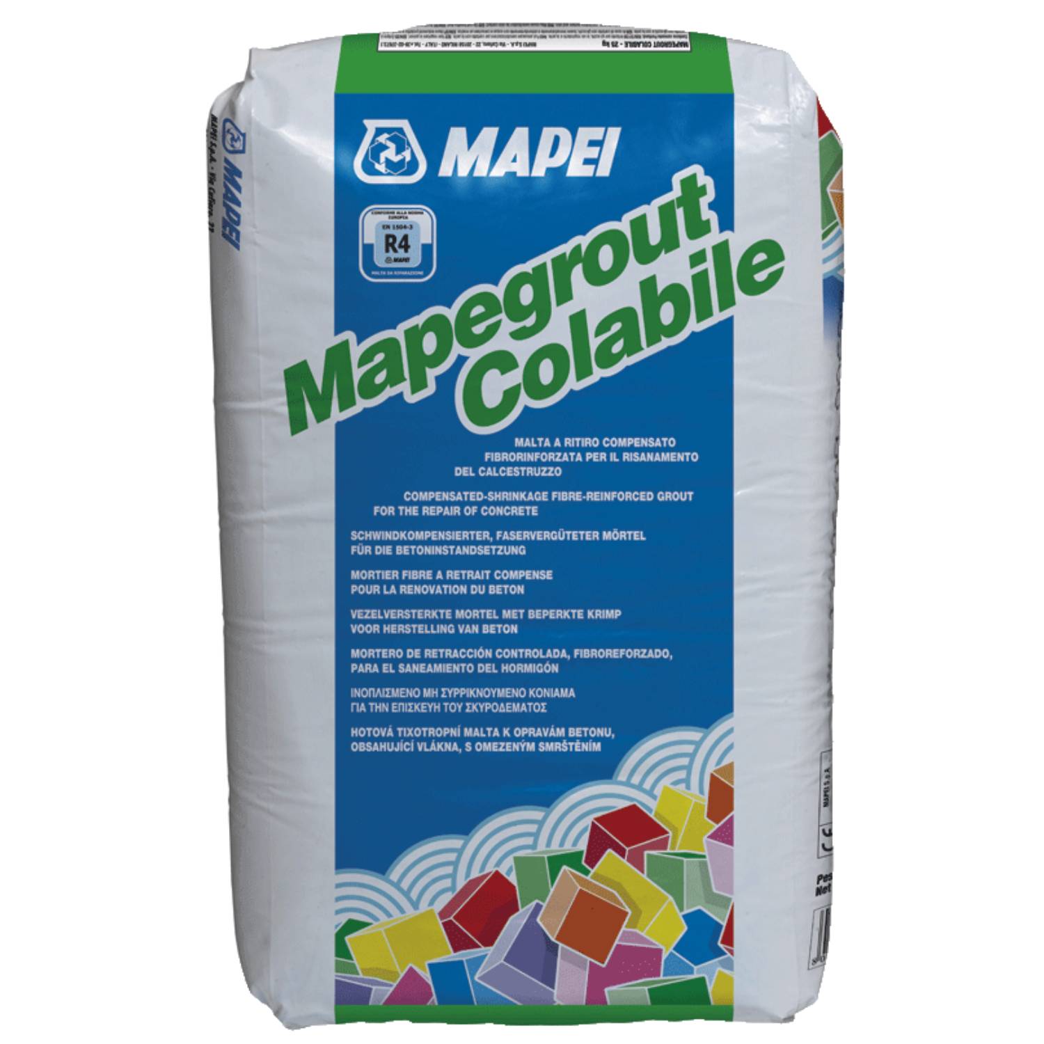 Argamassa Fluida Vazamento Reparação Betão Mapei Mapegrout Colabile