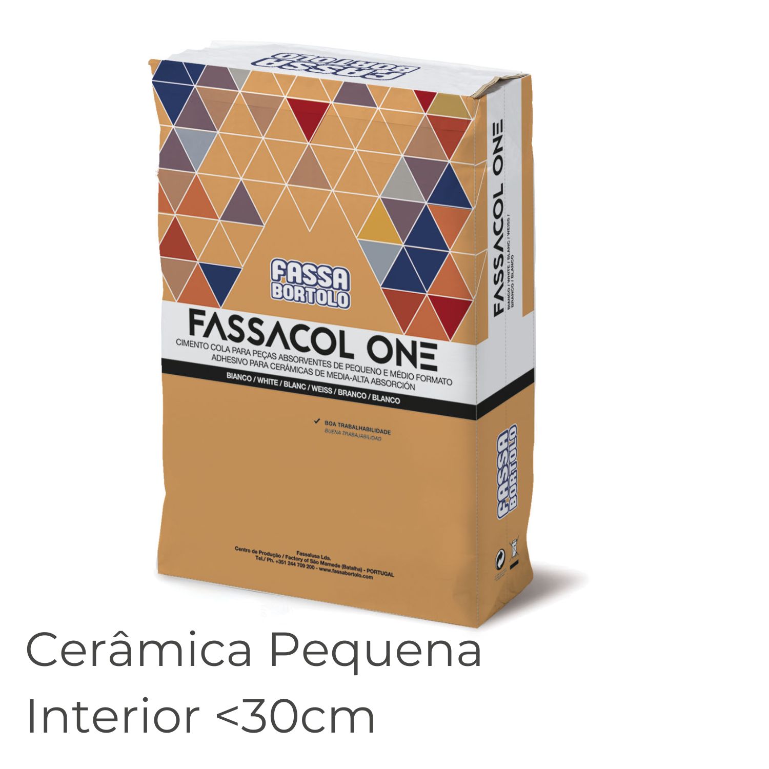 Cimento Cola Interior Cerâmica Pequena Fassacol ONE 25KG