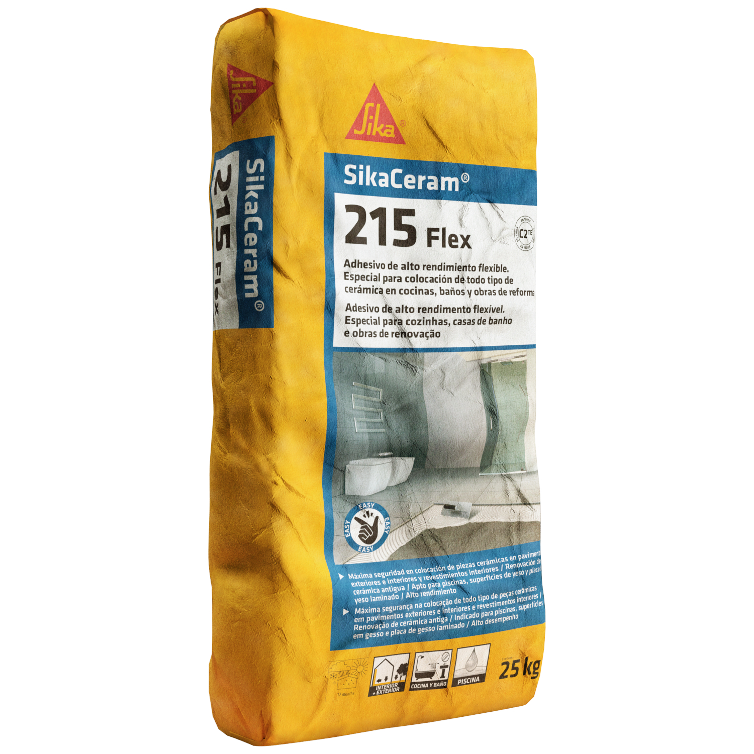 Cimento Cola Flexível Dupla Consistência SikaCeram 215 Flex C2TE e C2E