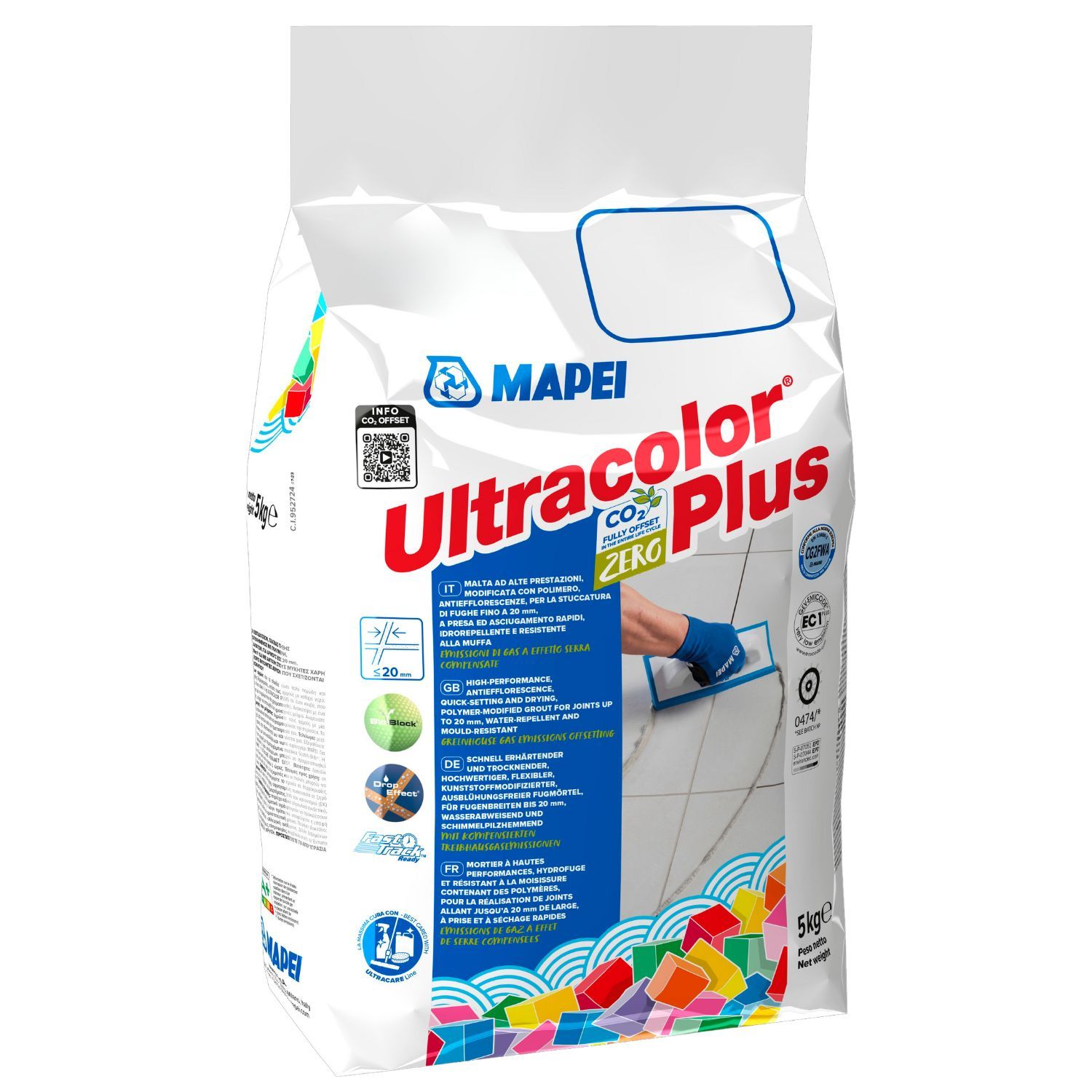Betume Juntas Mapei Ultracolor Plus 5kg Cerâmicas 2-20mm Hidrorrepelente Resist. Fungos Presa Rápida