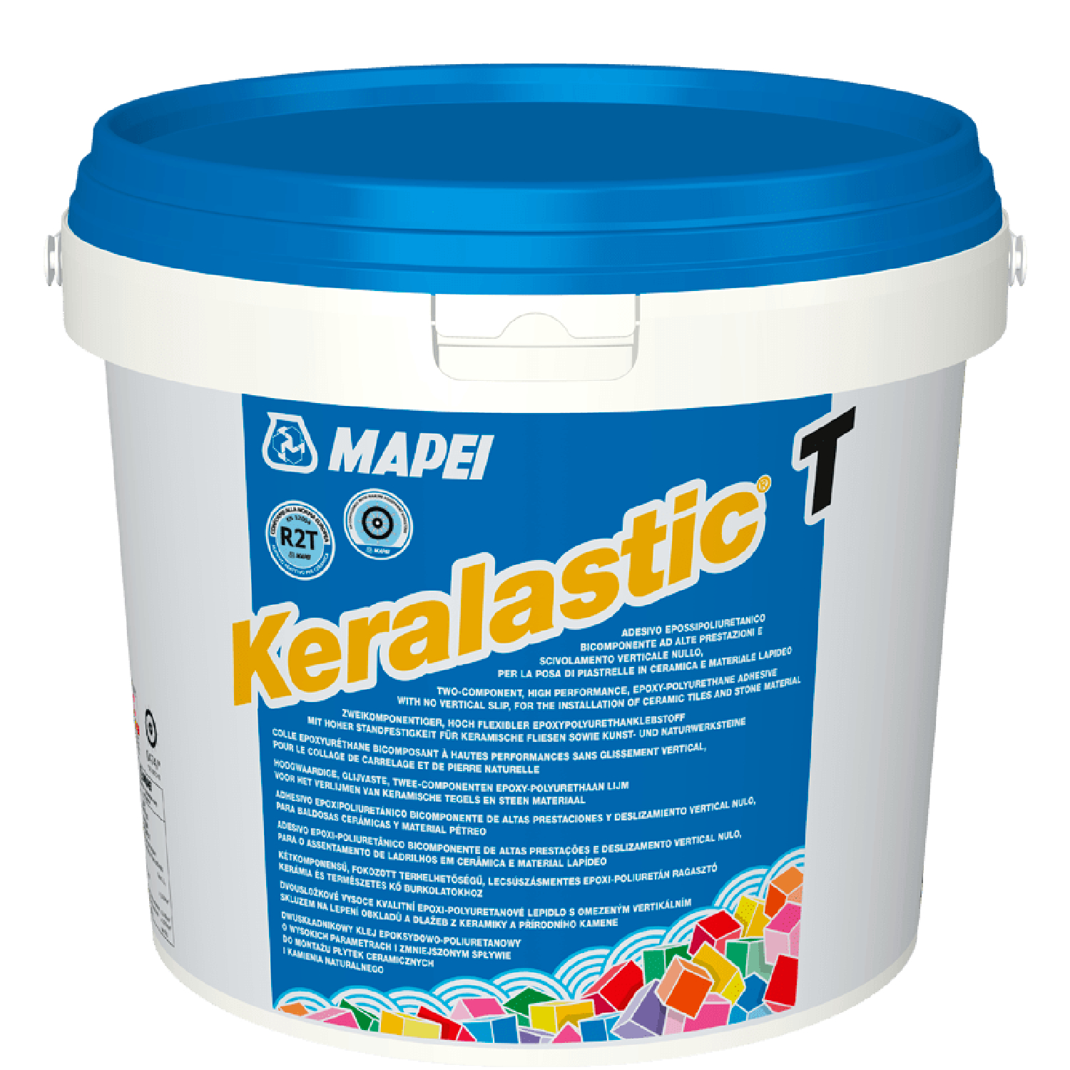 Cimento Cola Bicomponente R2T Cerâmica Grande Formato Pedra Natural Mapei Keralastic T - Branco (A+B) - 10 kg