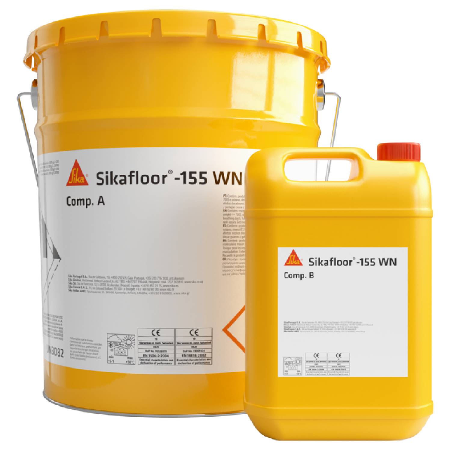 Primário Bi-Componente Epóxi Base Aquosa Sika Sikafloor-155 WN - Vermelho óxido de ferro (~ RAL3009) - 10 kg