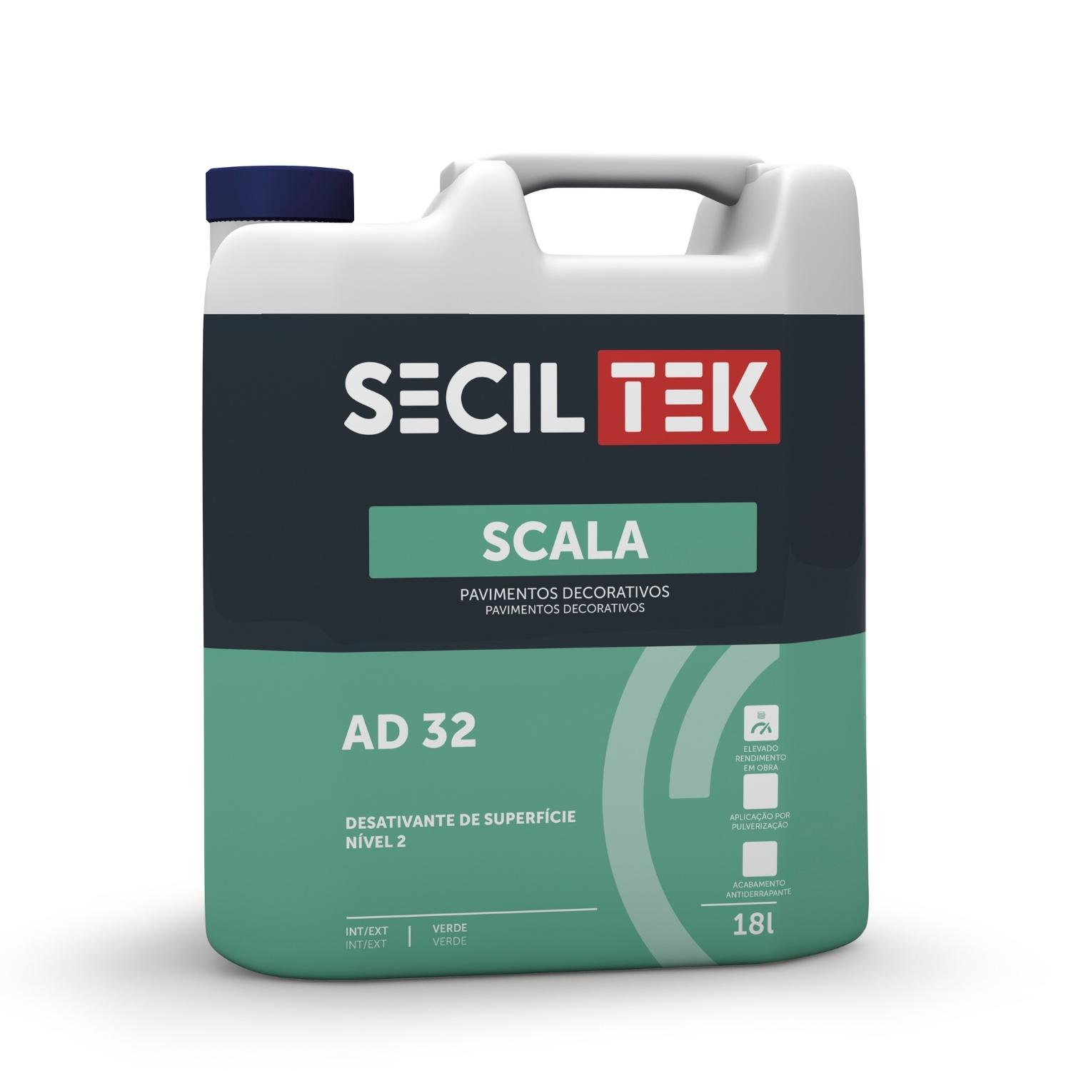 Desativante de Superfície de Nível 2 SecilTek Scala AD32 18L - Verde - 18 Litros