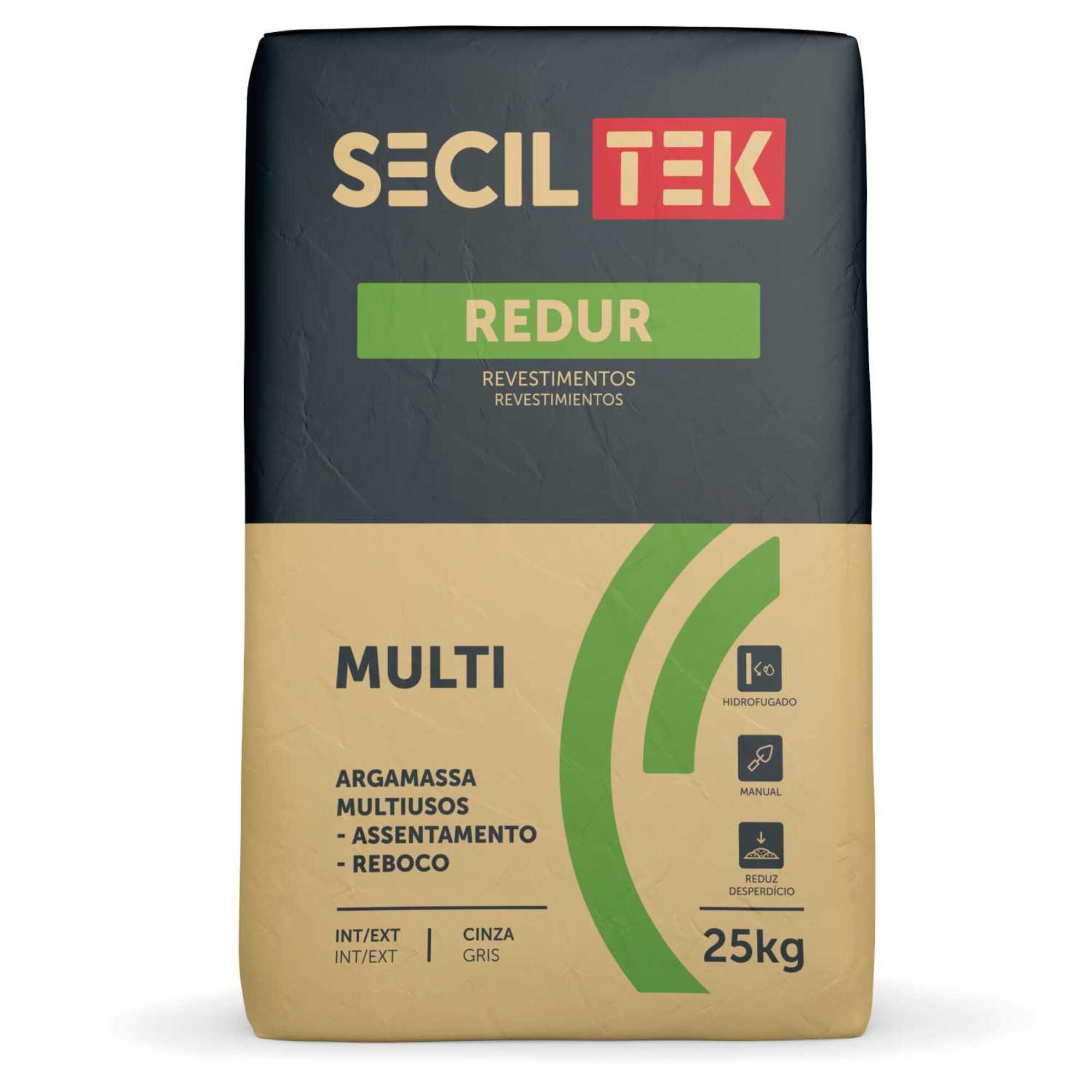 Argamassa Multiusos Seca Secil Tek Redur Multi 25Kg - Cinza - 25 Kg