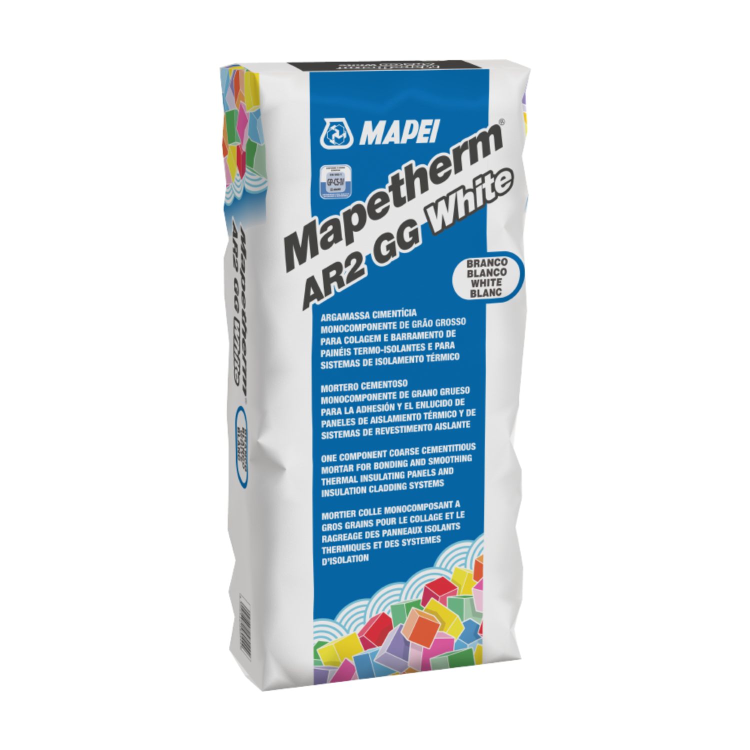 Argamassa Colagem Barramento Grão Grosso Sistema Etics Capoto Mapei Mapetherm AR2 GG
