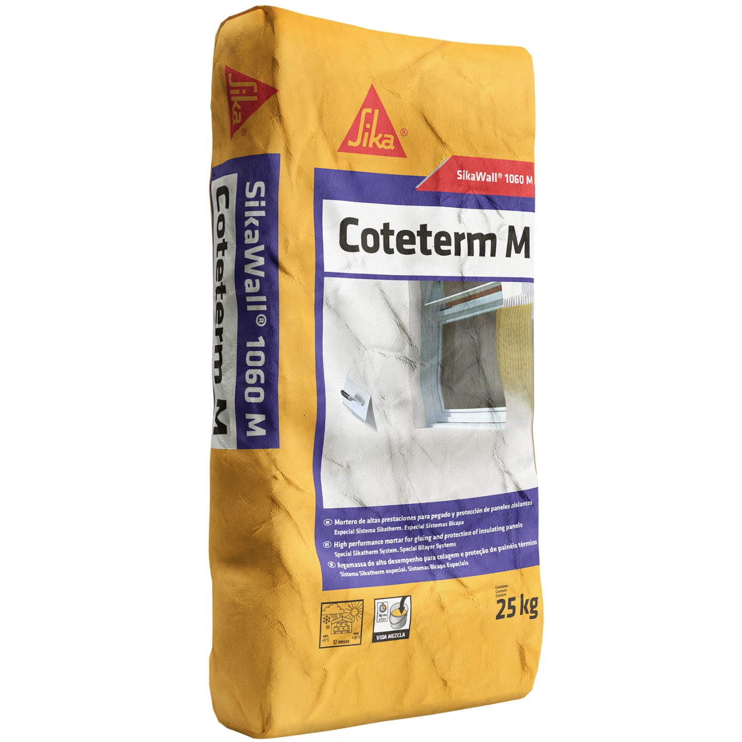 Argamassa Cimentícia Colagem e Reforço Coteterm M (SikaWall-1060 M) Sistema Etics/Capoto