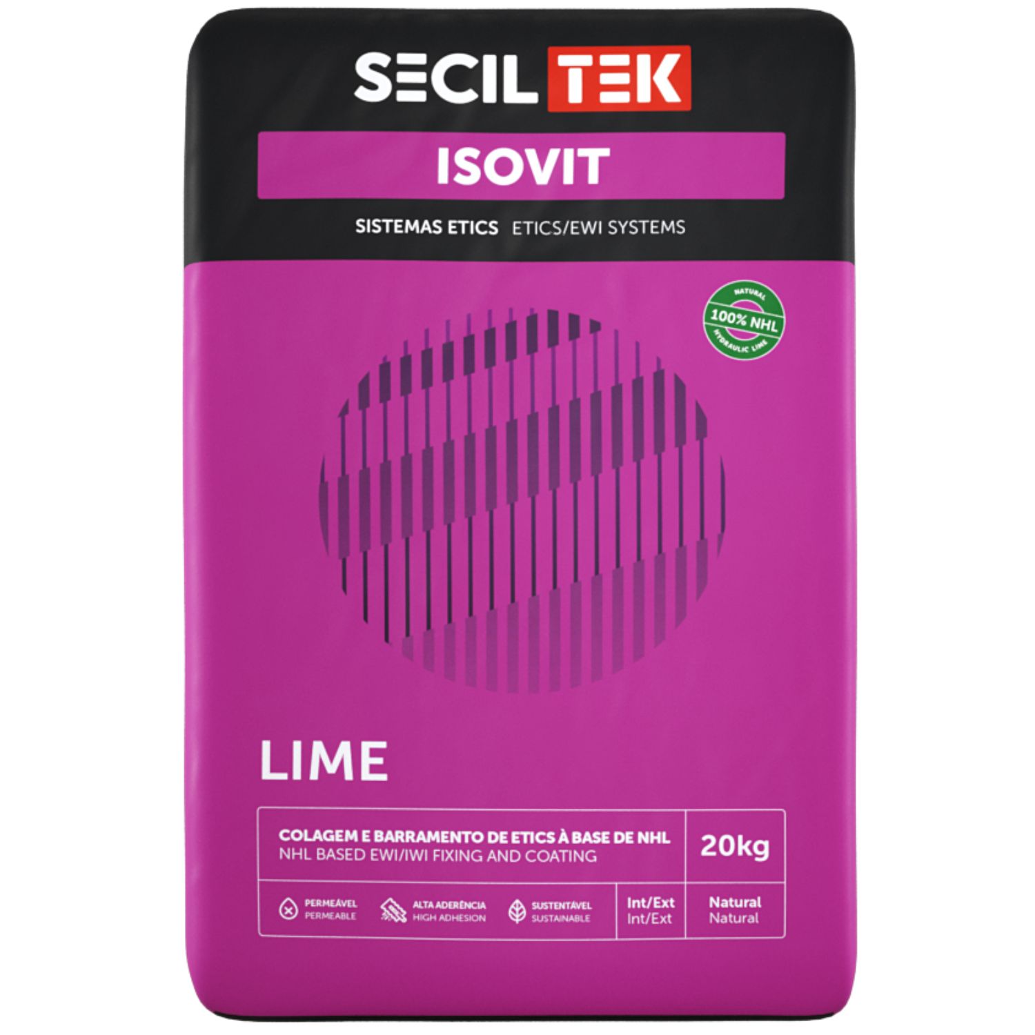 Argamassa Colagem e Barramento Etics/Capoto Suportes Antigos Base Cal SecilTek Isovit Lime