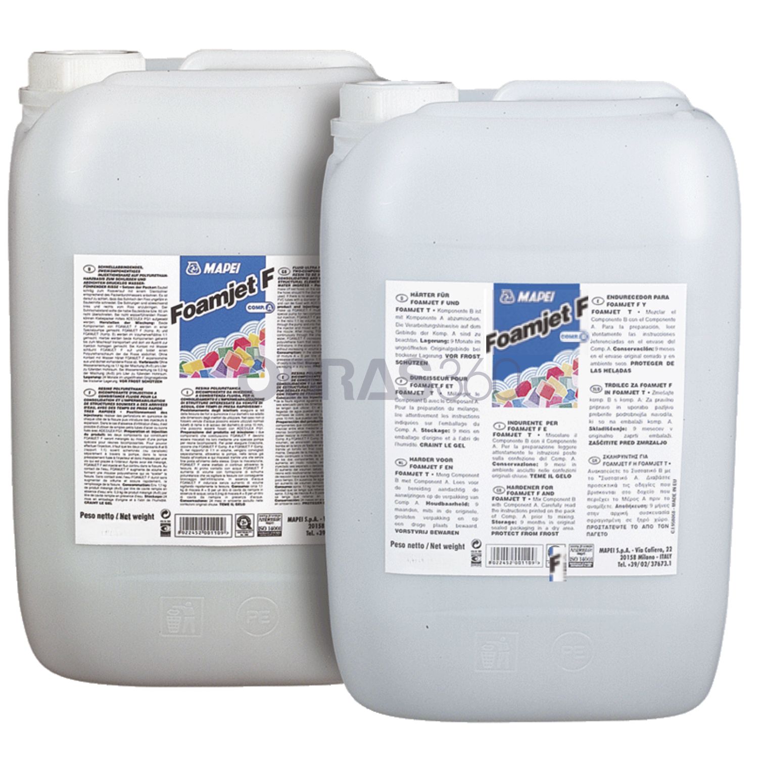 Resina de Injeção Rápida Consolidar Estruturas Infiltrações Água Mapei Foamjet F